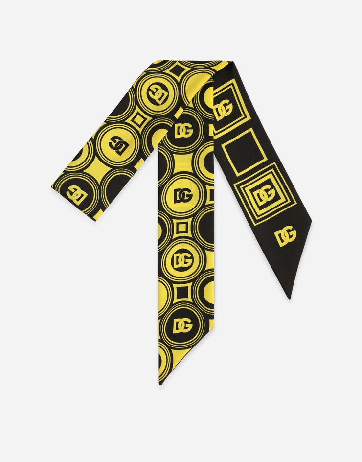 Twill headscarf with DG logo print - 1