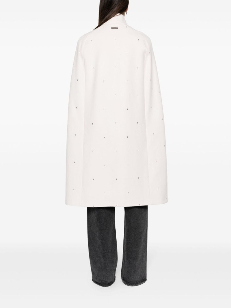funnel-neck crystal-embellished cape 4