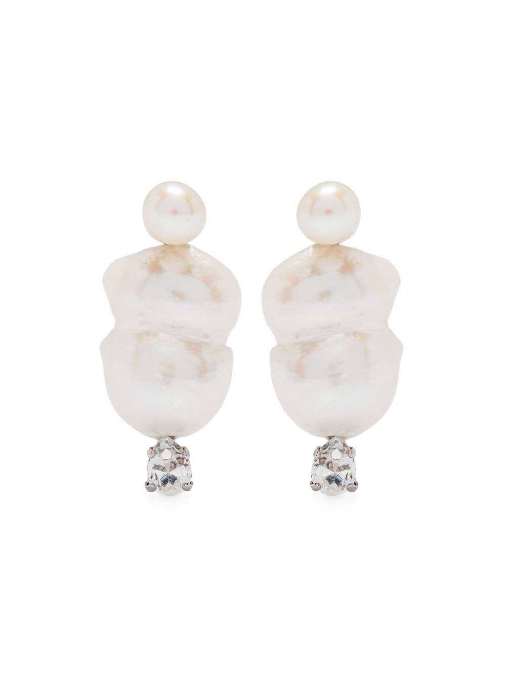 pearl-detail drop earrings - 1