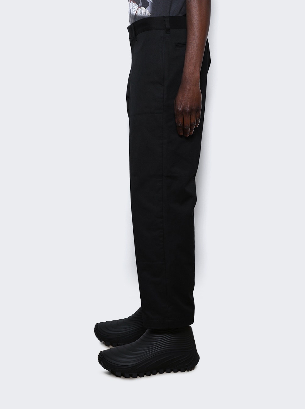 Wide Chino Pants Black - 4