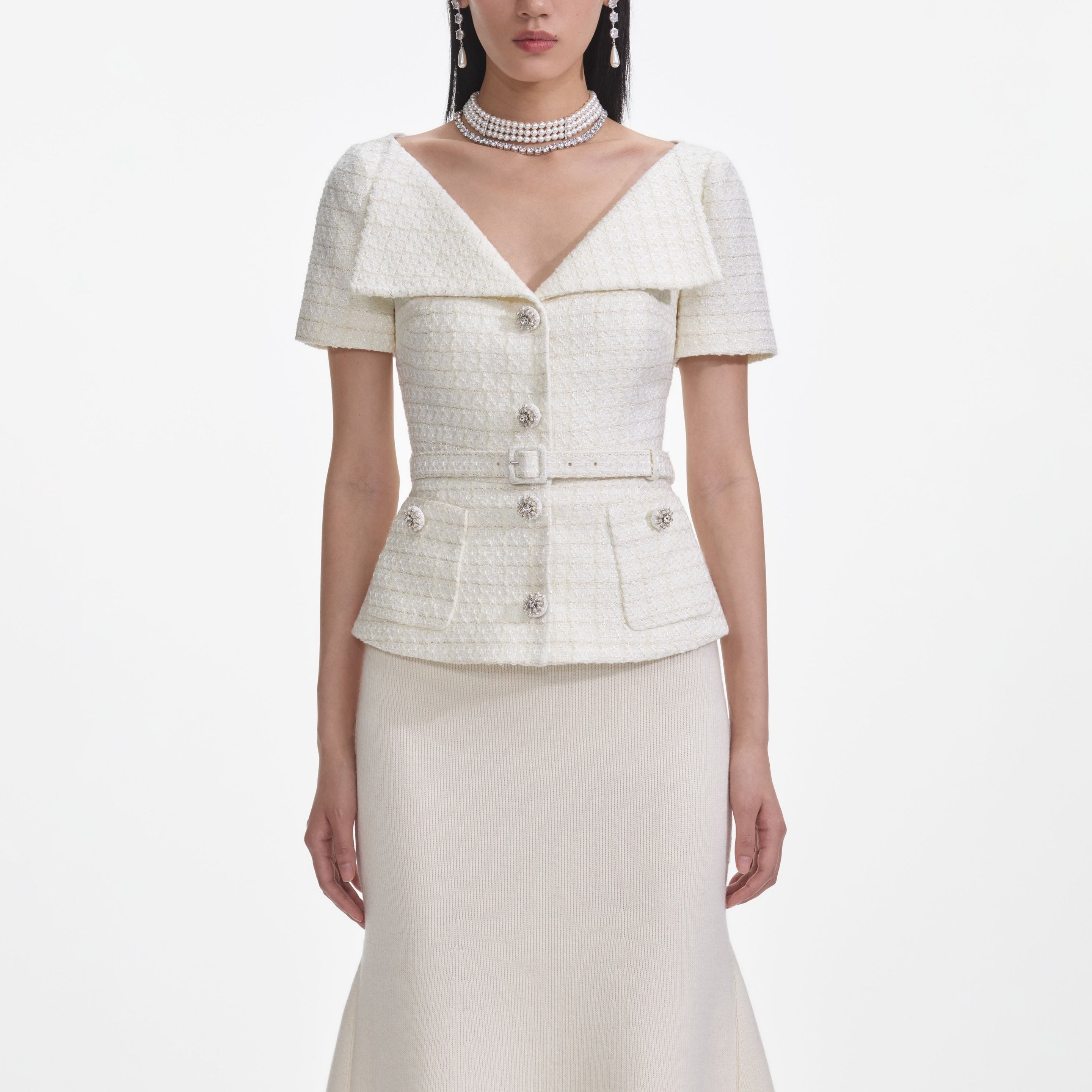Cream Boucle Top - 4