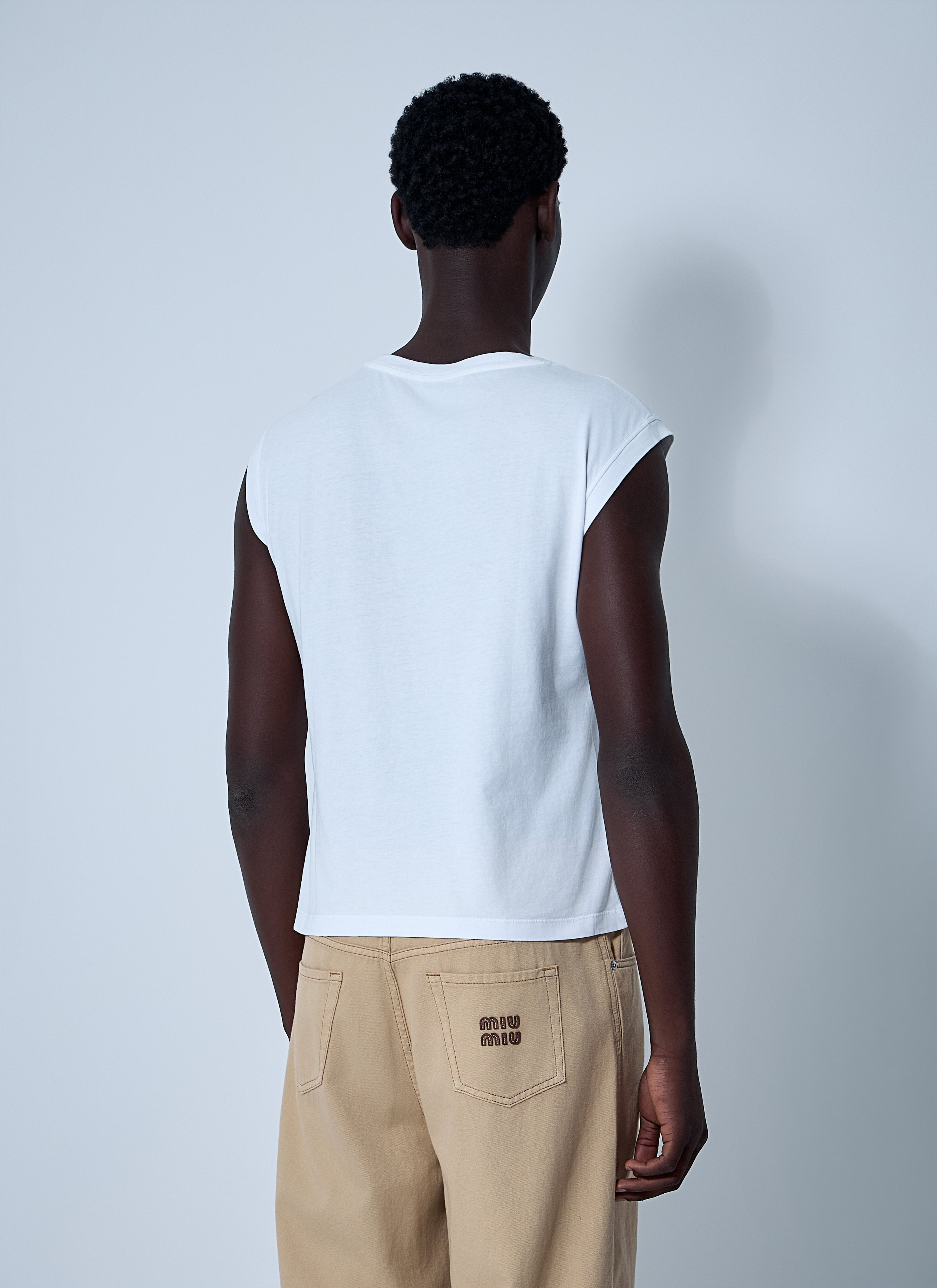 Miu Miu Women Set Of Three Logo Motif T-Shirts - 5