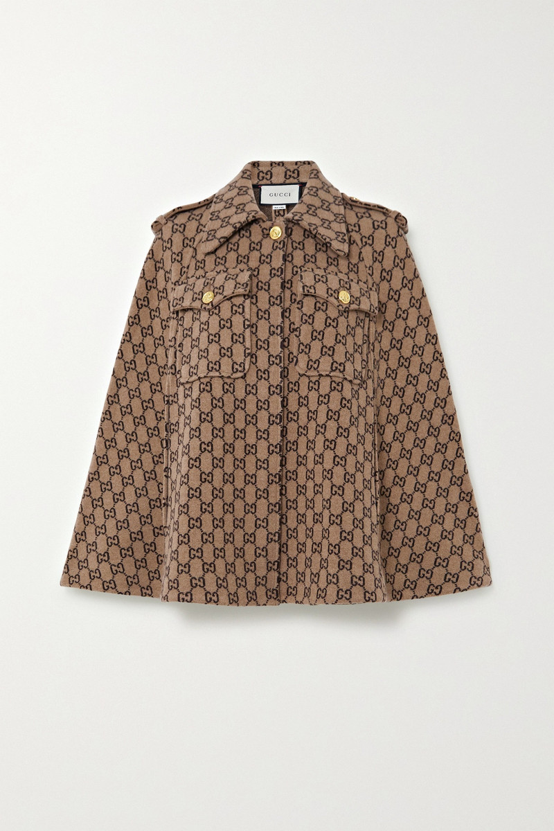 Wool-jacquard cape 1