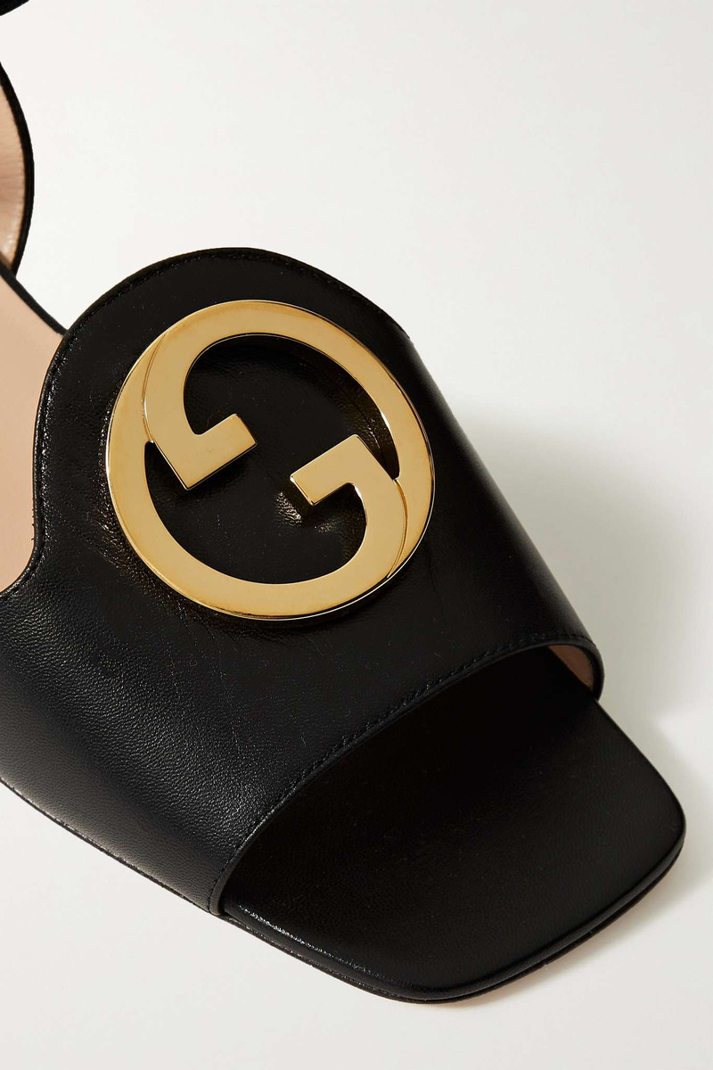 Blondie logo-embellished leather sandals 4