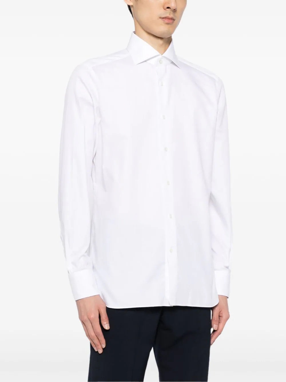SPREAD-COLLAR COTTON SHIRT - 3