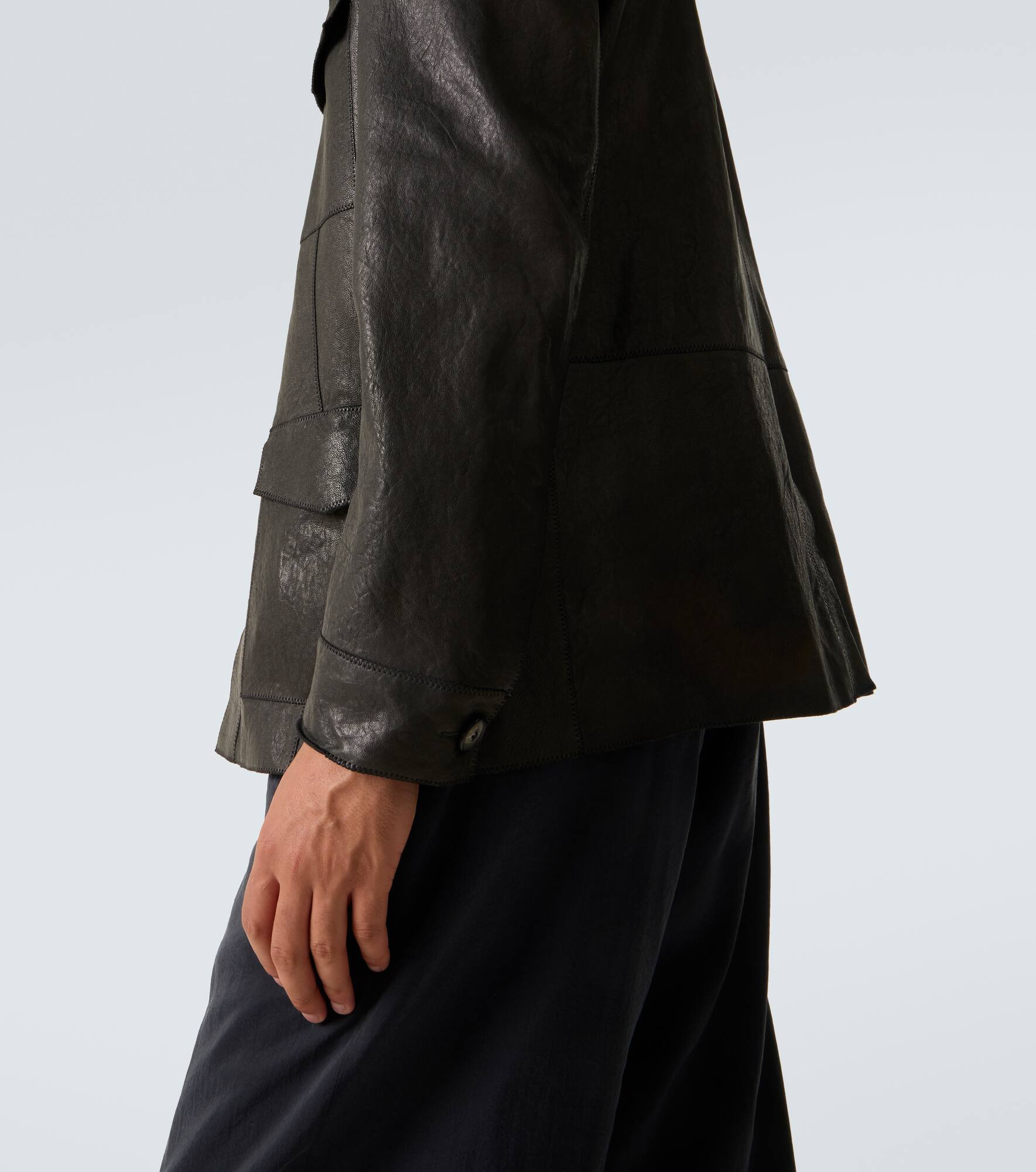 Leather field jacket - 6