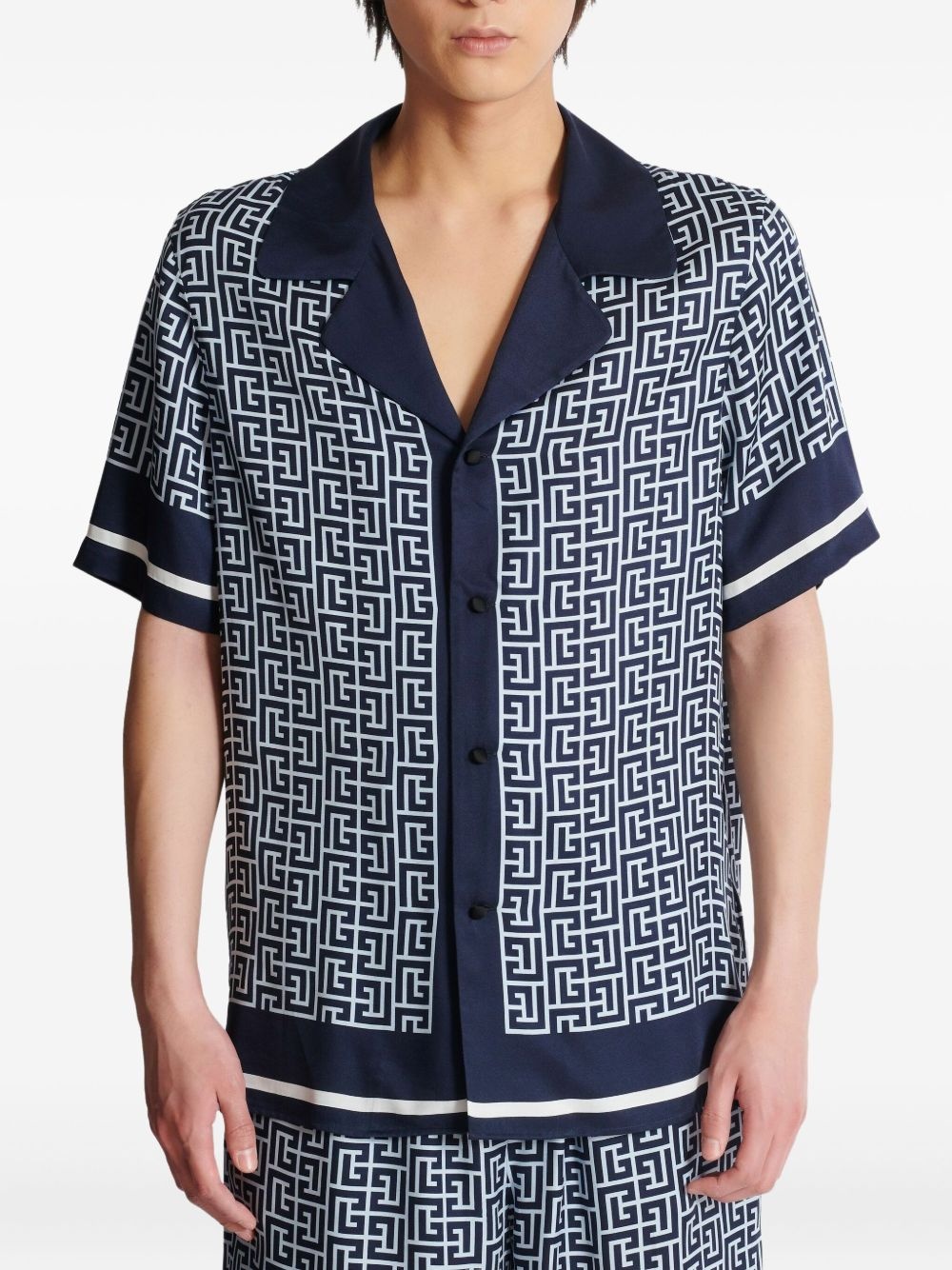 monogram-pattern shirt - 5