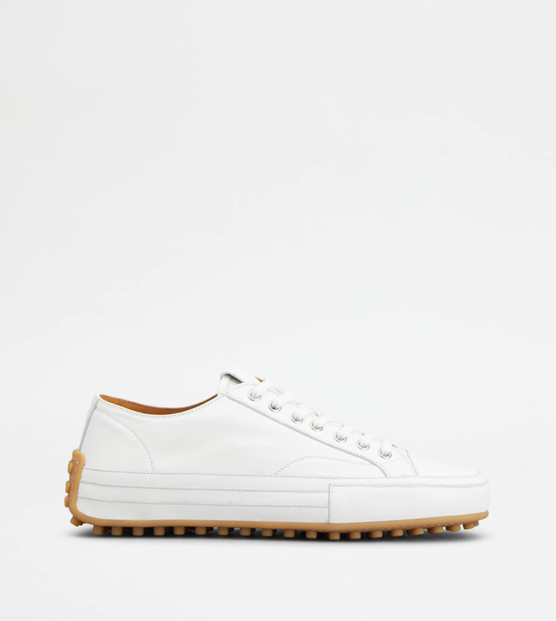 SNEAKERS IN LEATHER - WHITE 1