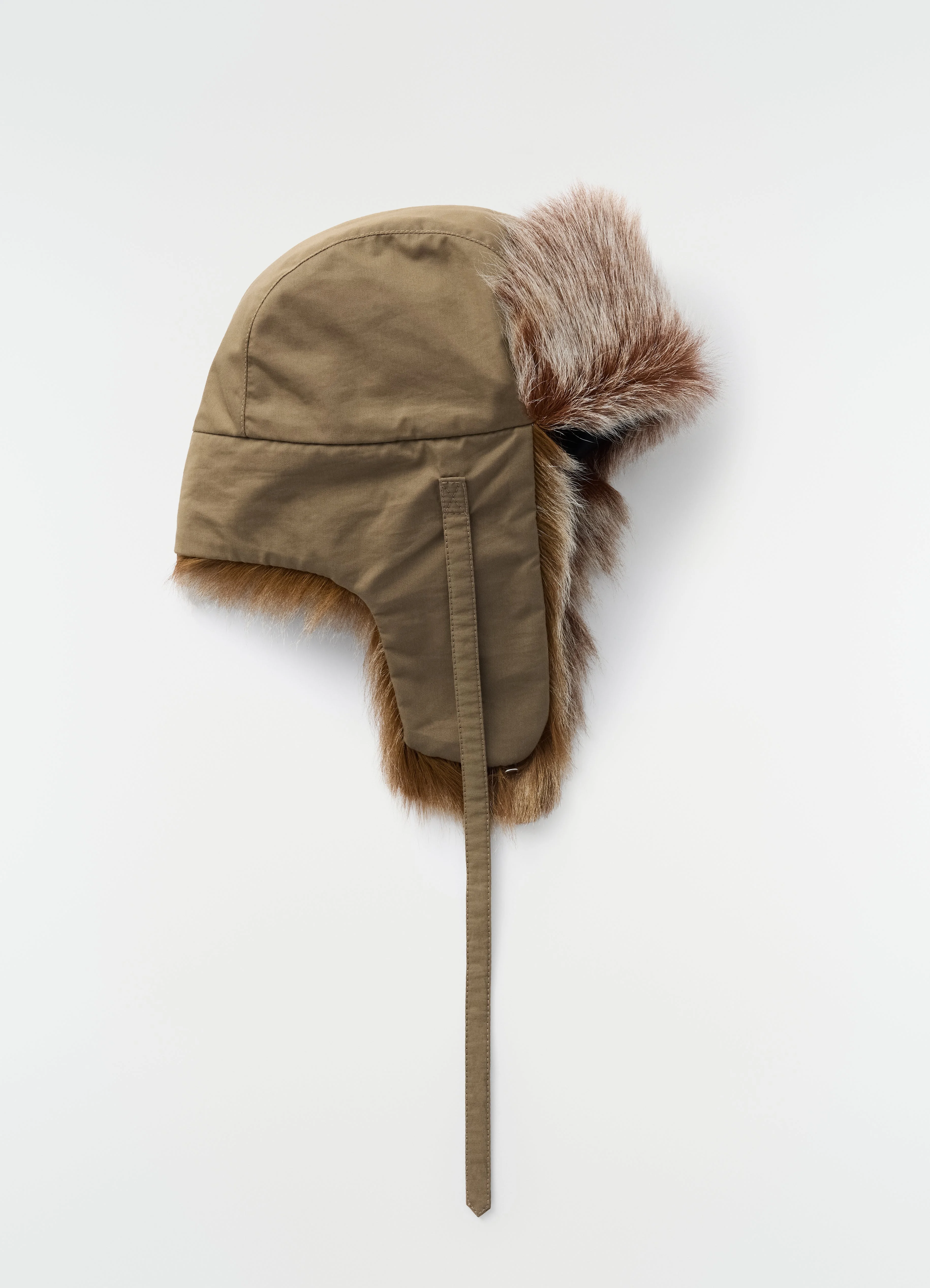 FUZZY CHAPKA IN LONG-HAIR GOAT LEATHER - 1