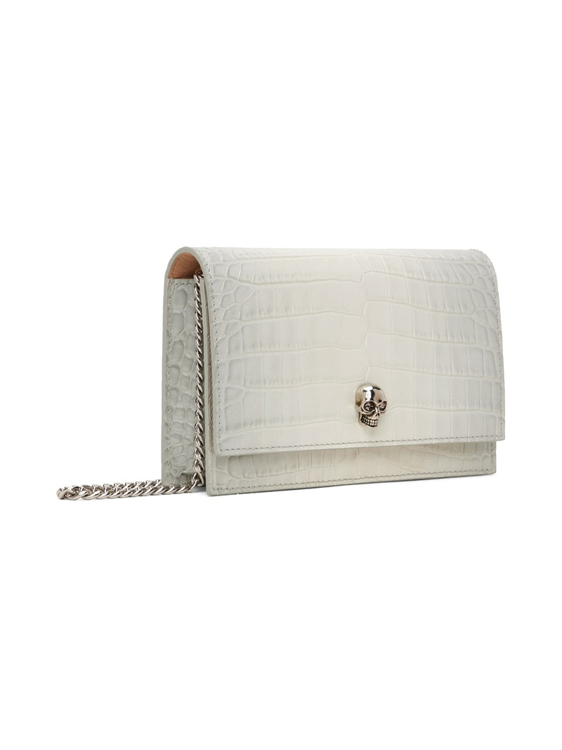 Alexander McQueen Gray Mini Skull Bag outlook