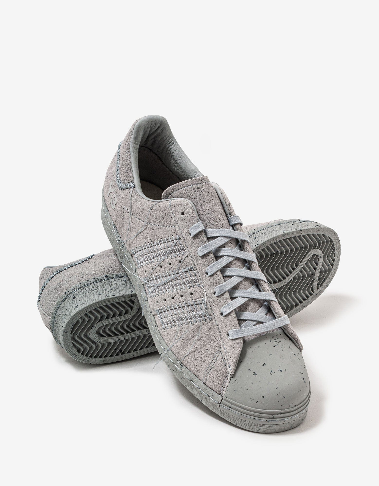 Y-3 Grey Superstar Trainers - 6