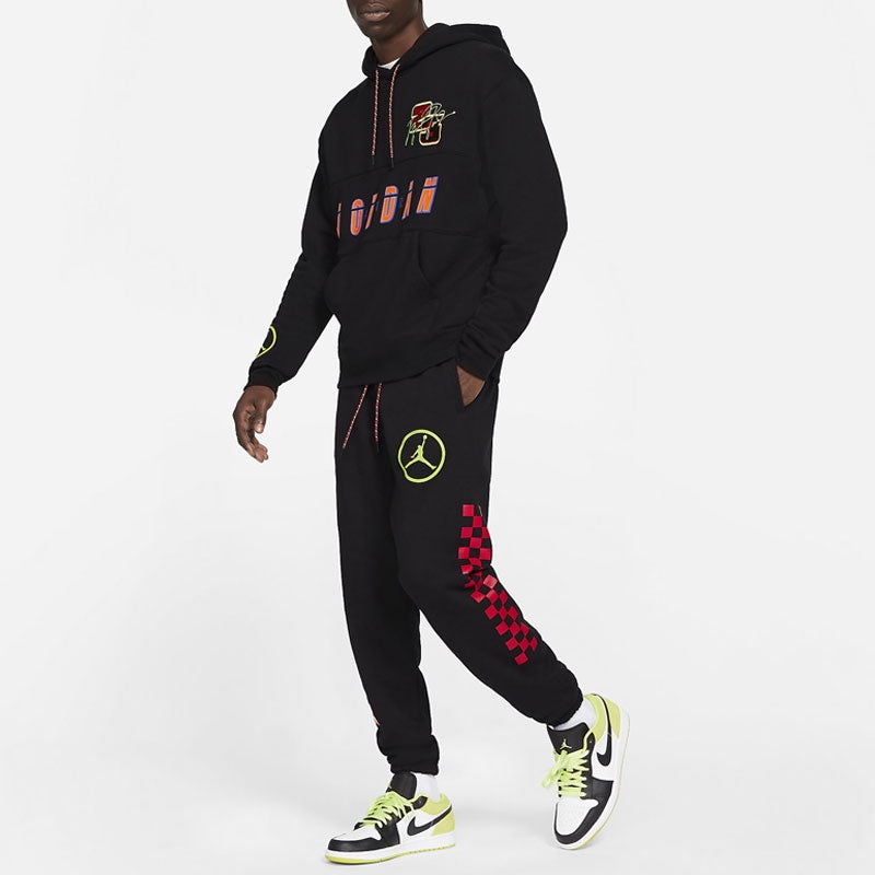 Air Jordan Logo Print Basketball Hoodies 'Black' CV2744-010 - 2