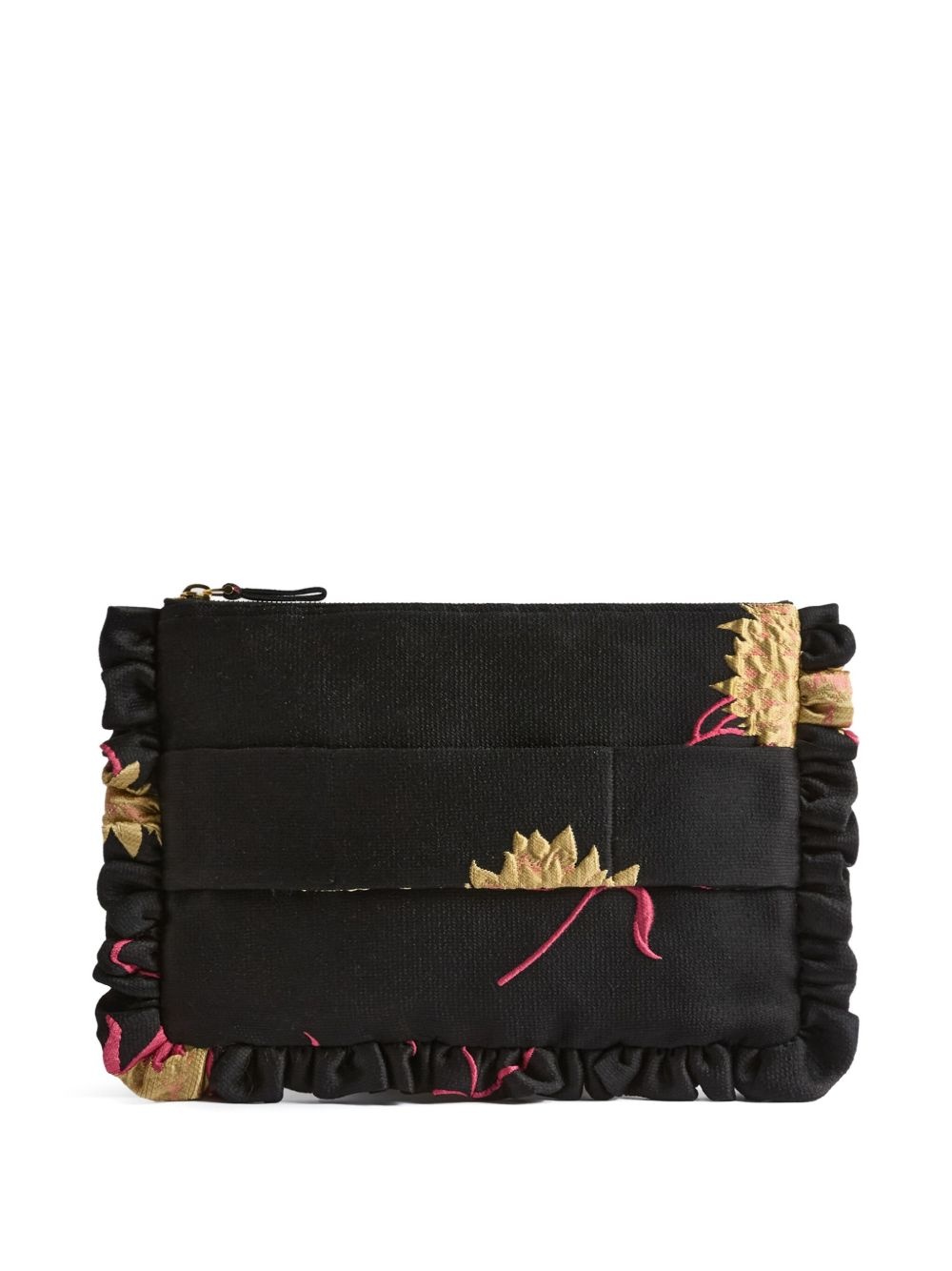 floral-pattern clutch bag - 3