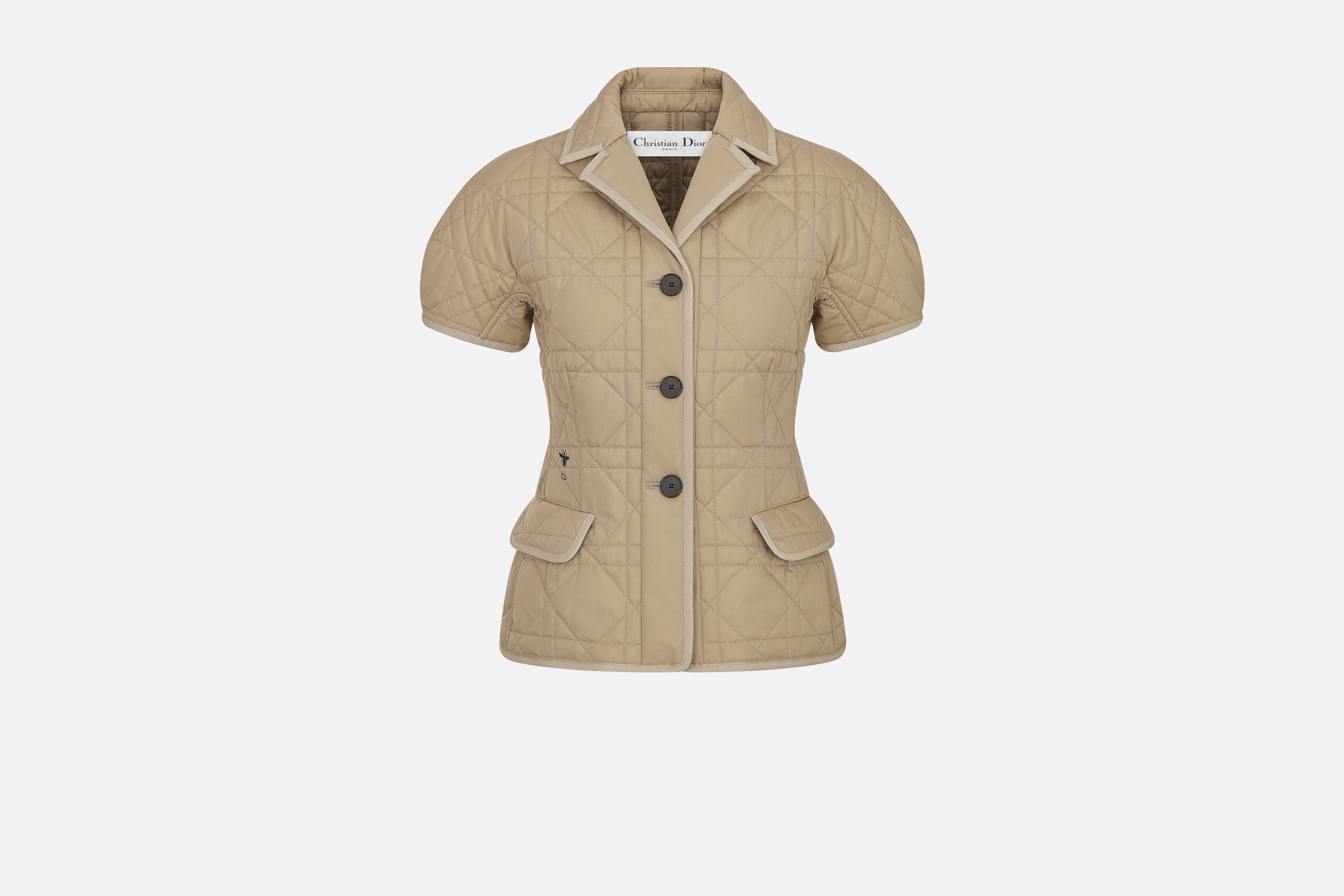 Dior Macrocannage Fitted Jacket with Puff Sleeves | REVERSIBLE