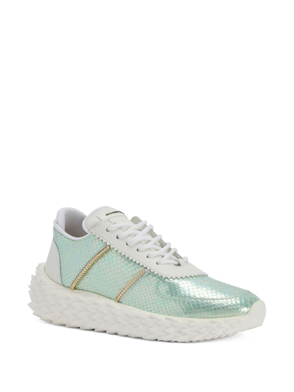 Urchin snakeskin-effect lace-up sneakers - 2