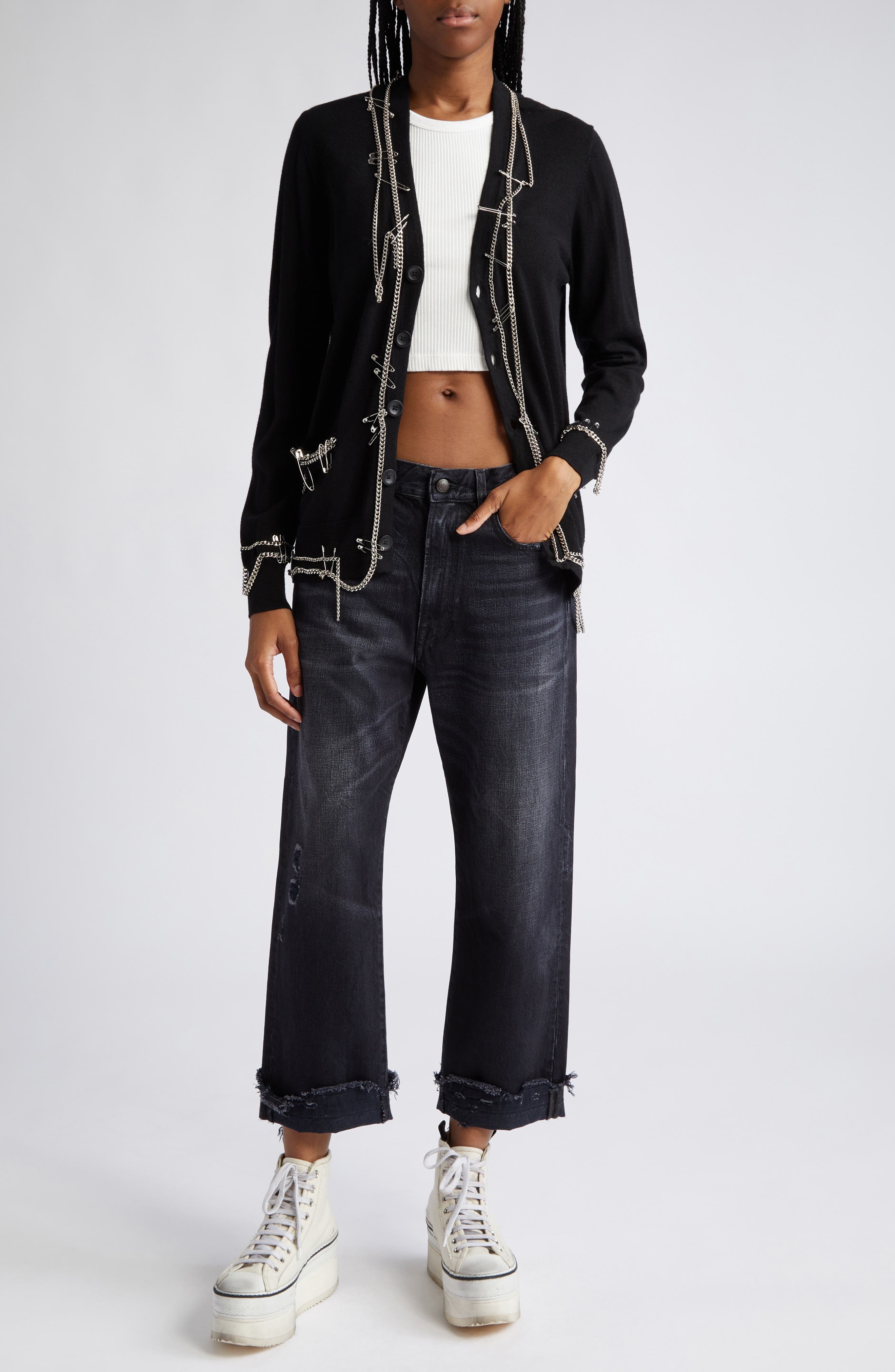 Distressed Boyfriend Jeans - 2