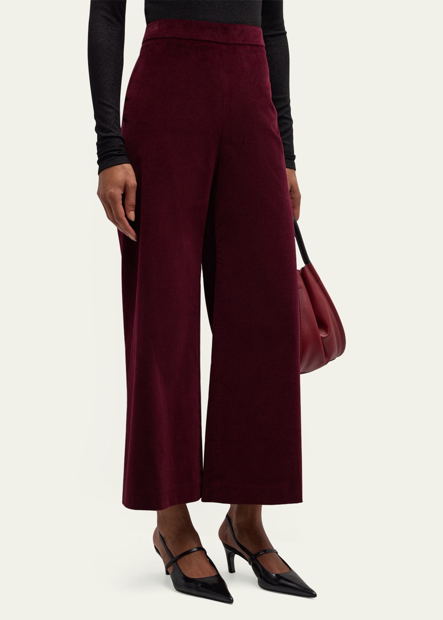 Cropped Velvet Pants - 4