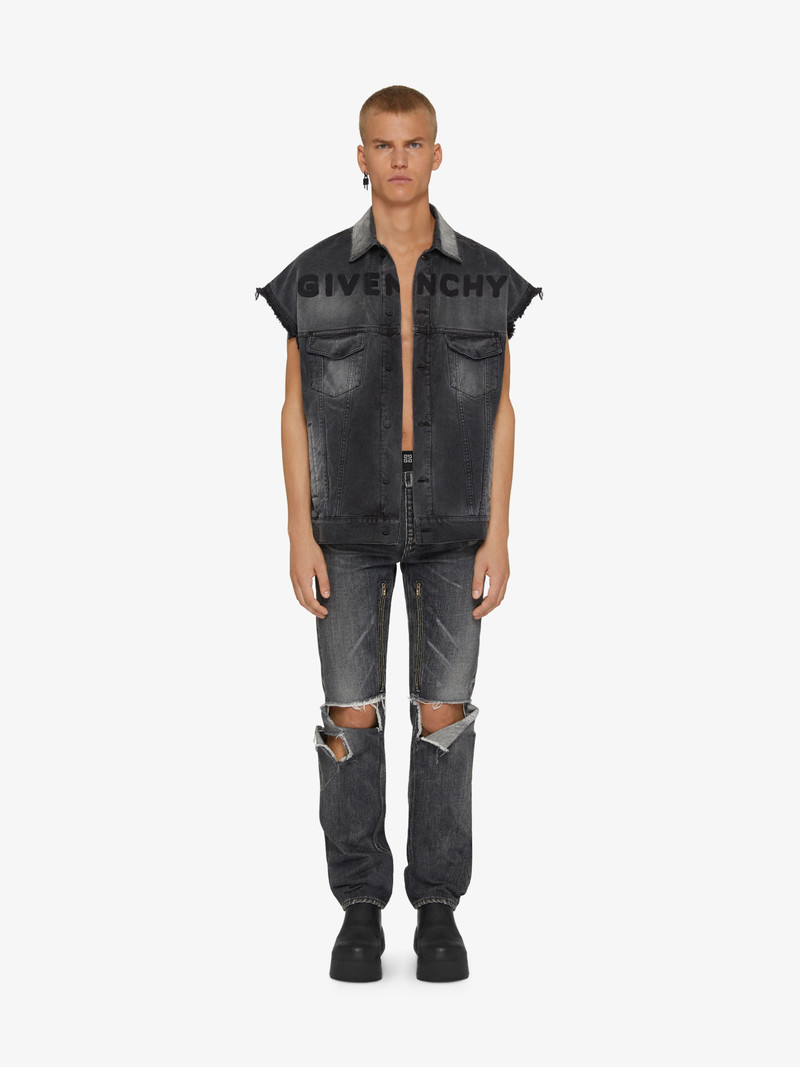 Givenchy OVERSIZED SLEEVELESS JACKET IN DENIM outlook