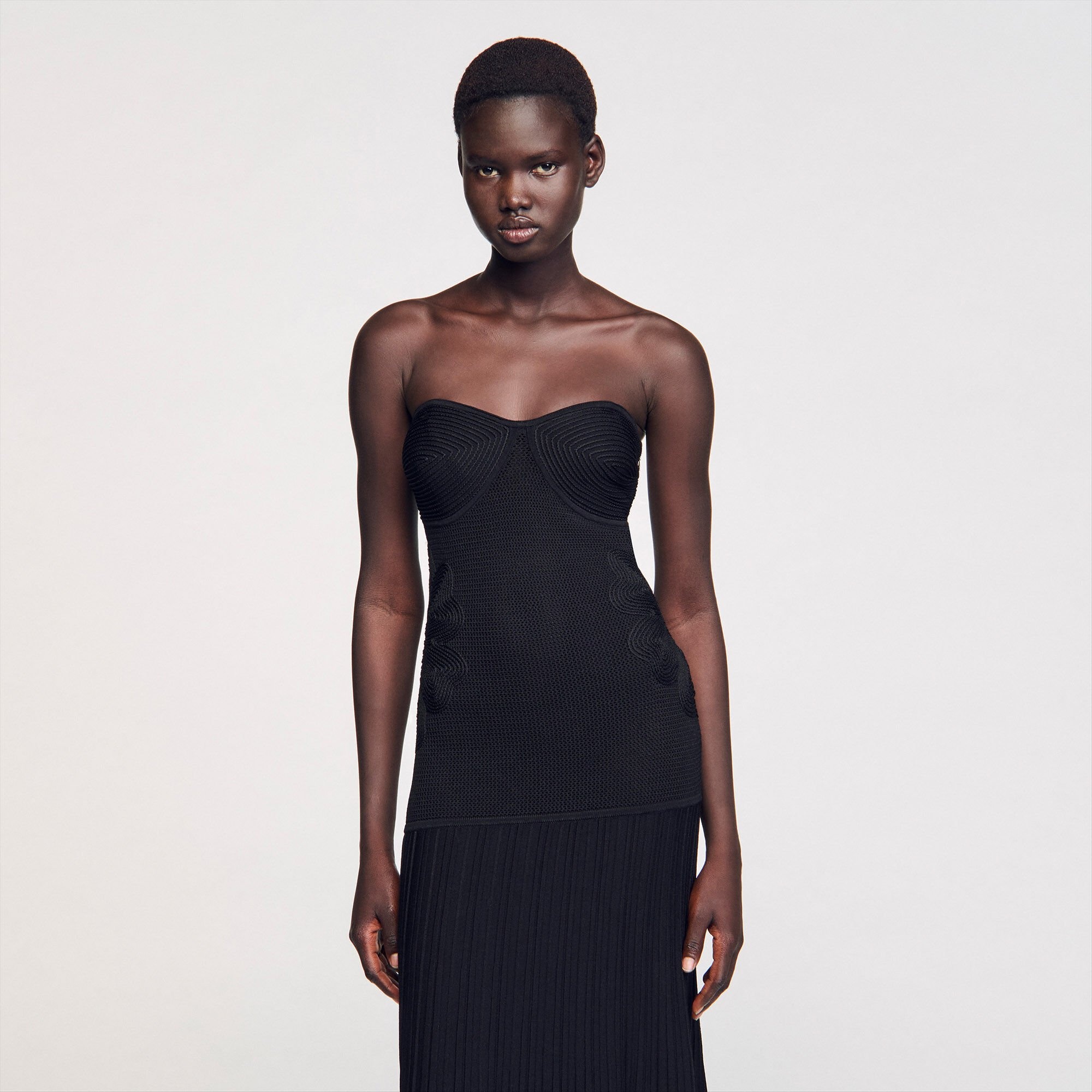 BUSTIER KNIT DRESS - 4