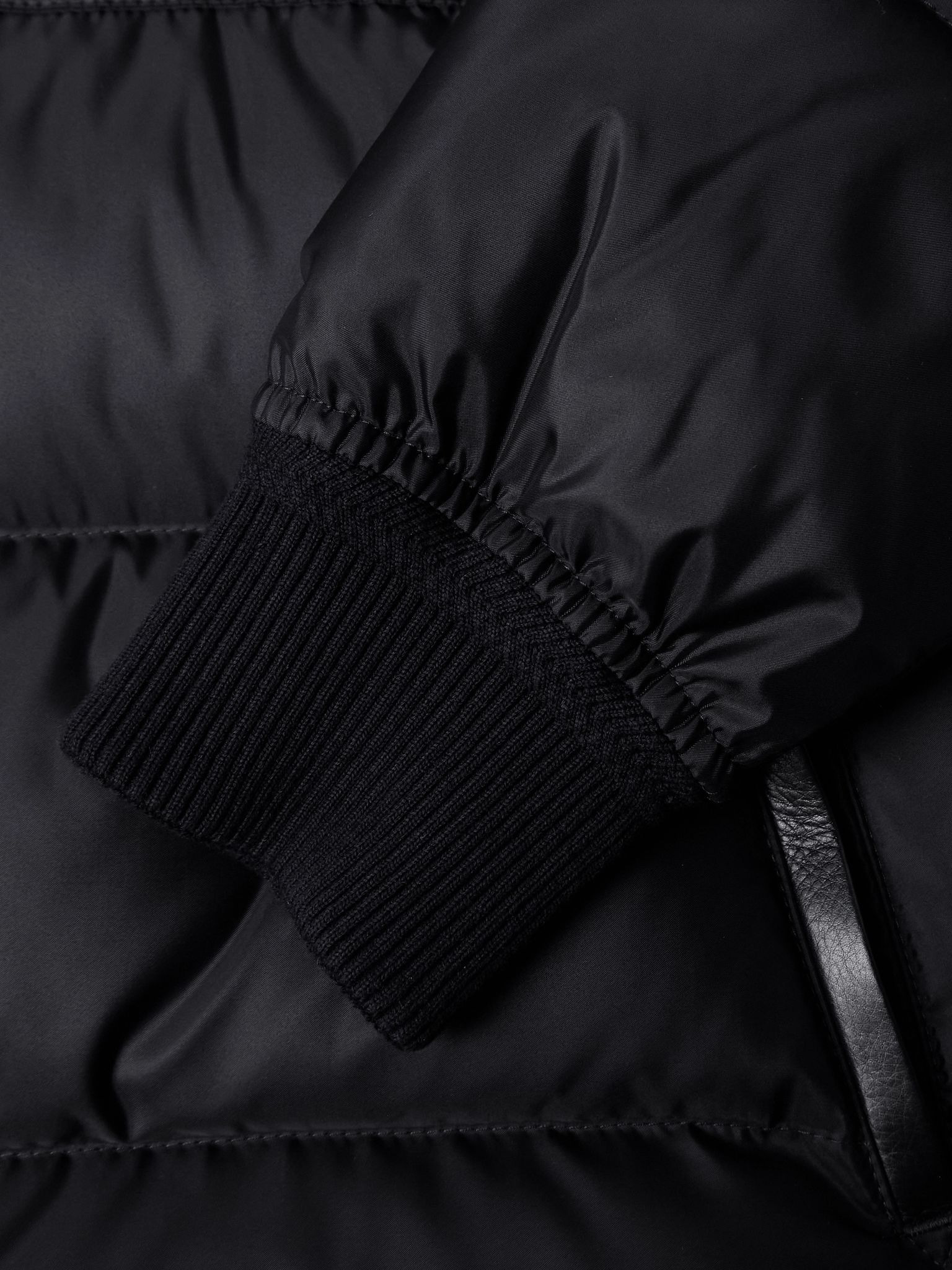 Quilted Shell Down Jacket Black - 5