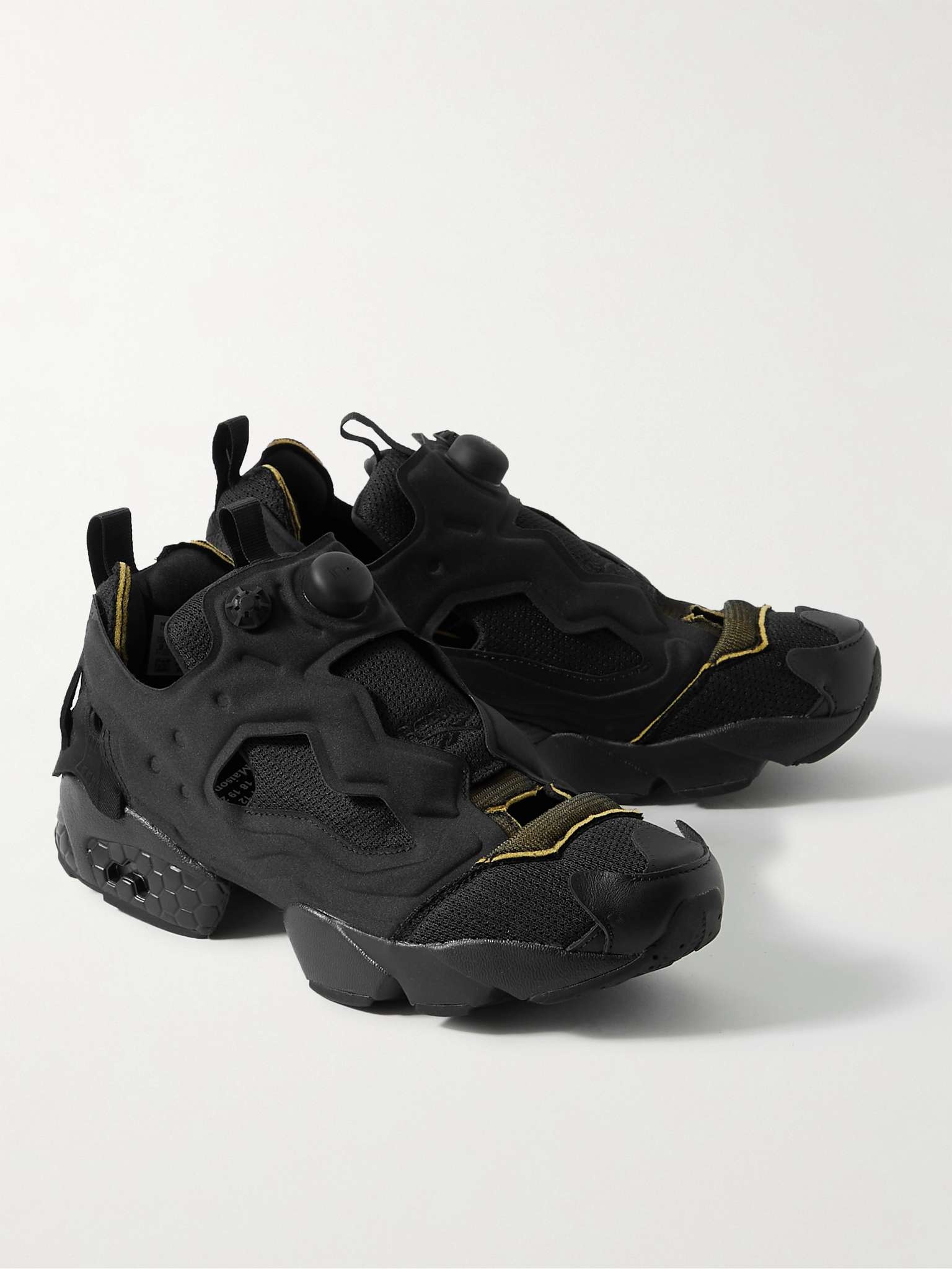 + Maison Margiela Project 0 Memory Of Leather-Trimmed Neoprene and Mesh Sneakers - 4