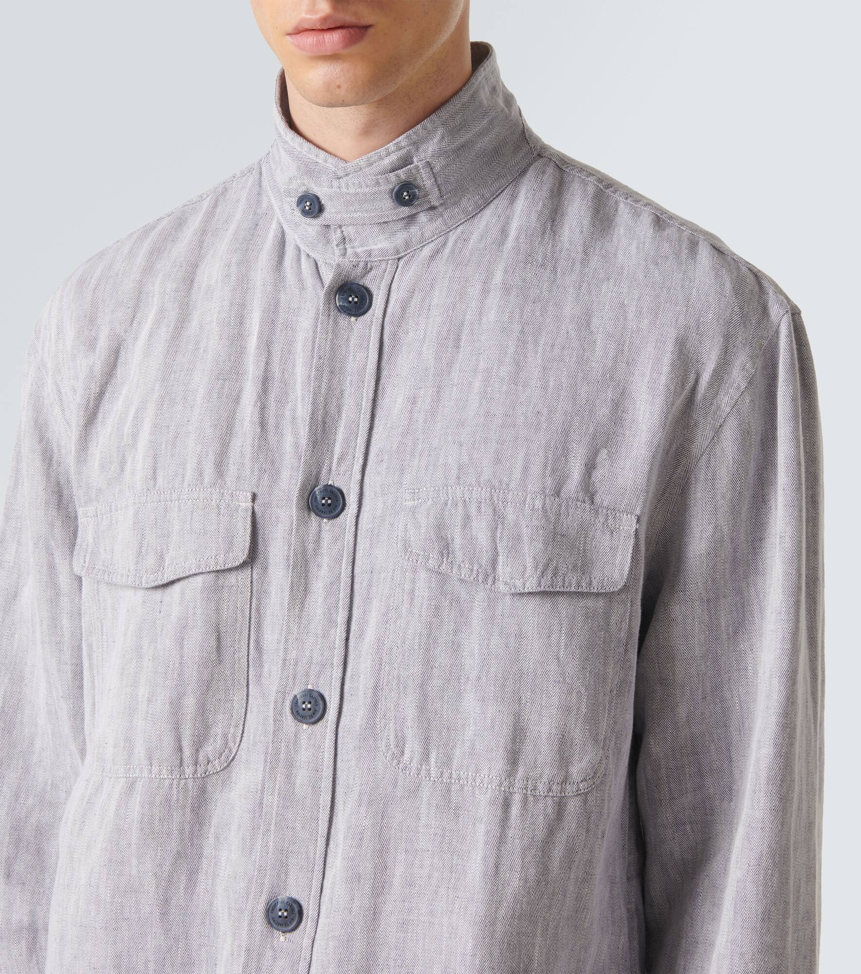Nuno cotton and linen overshirt - 7