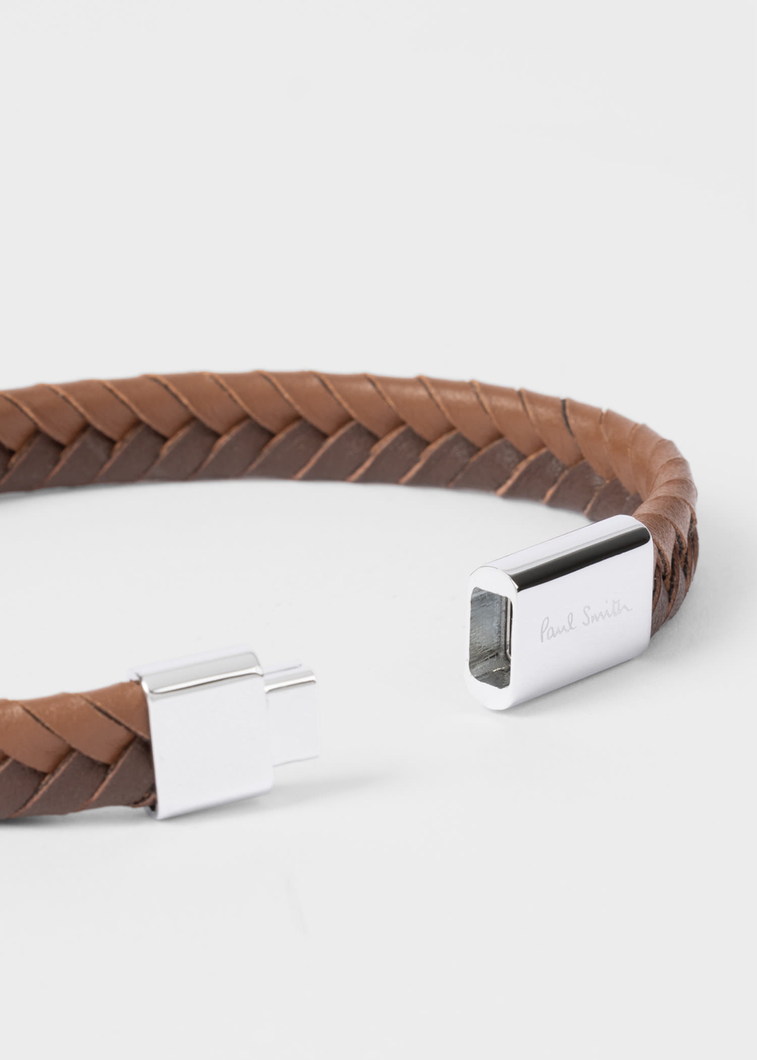 Two-Tone Braided Leather Bracelet - 3