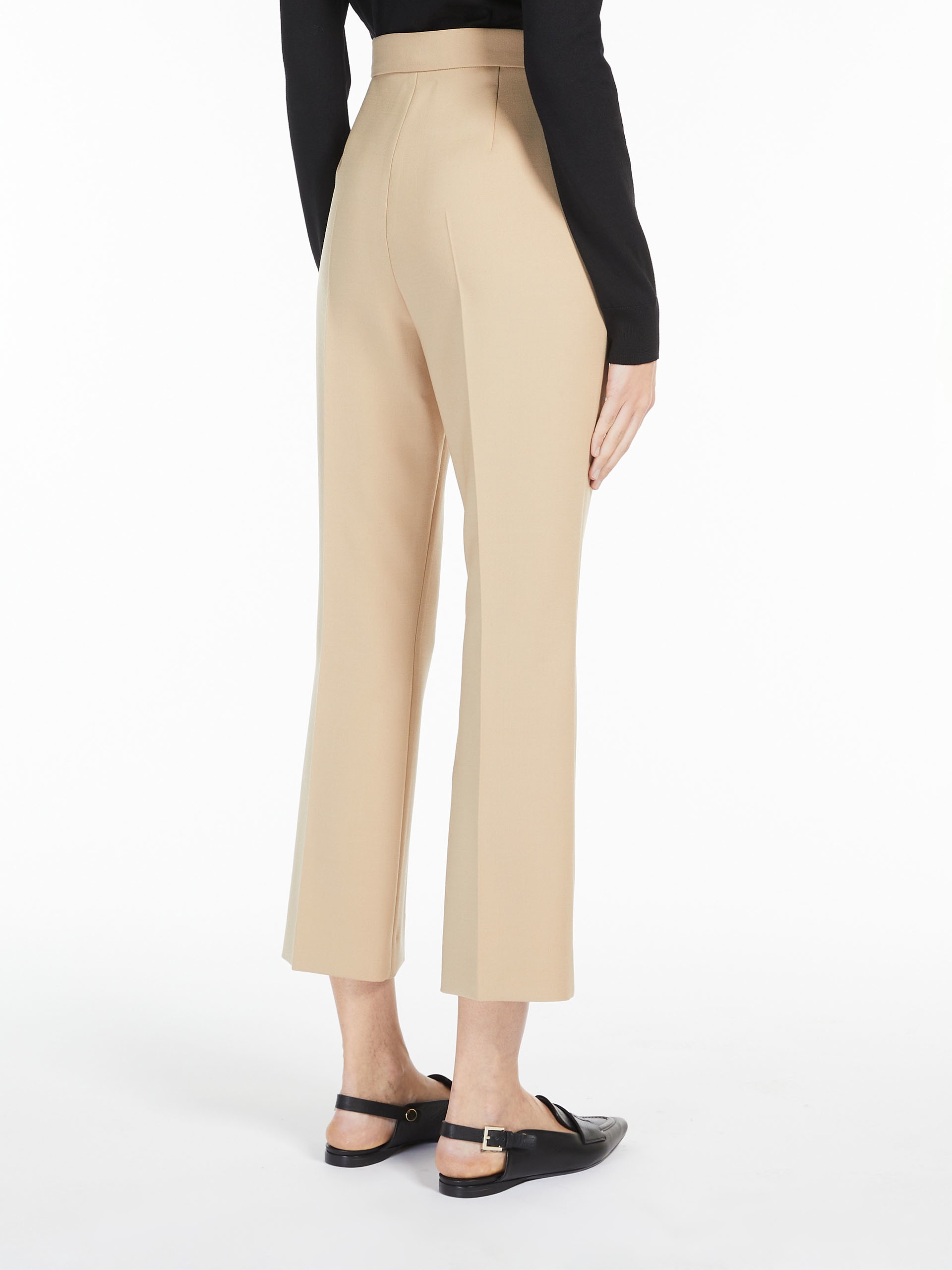 Stretch wool crêpe trousers - 4