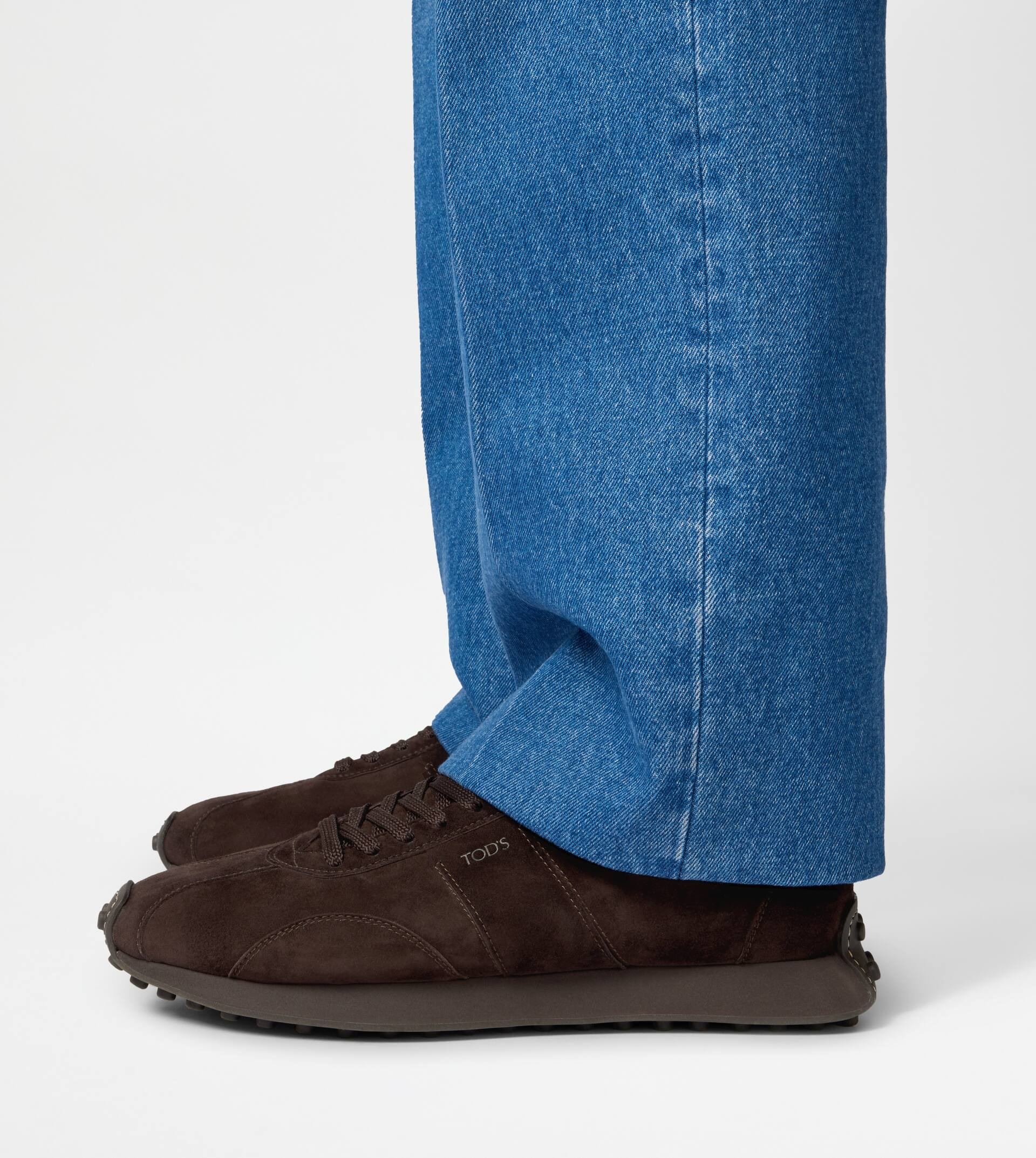 T VINTAGE SNEAKERS IN PASHMY SUEDE - BROWN - 6