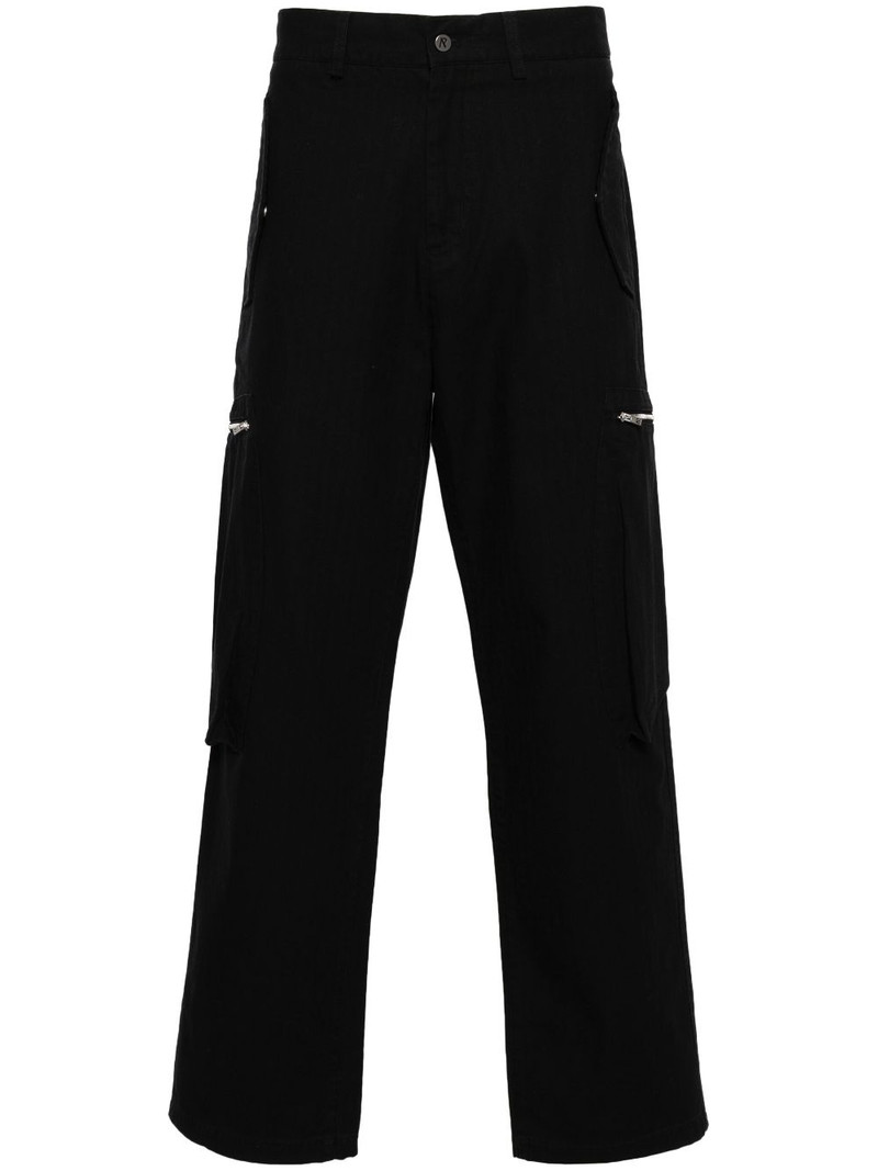 herringbone straight-leg 바지 1
