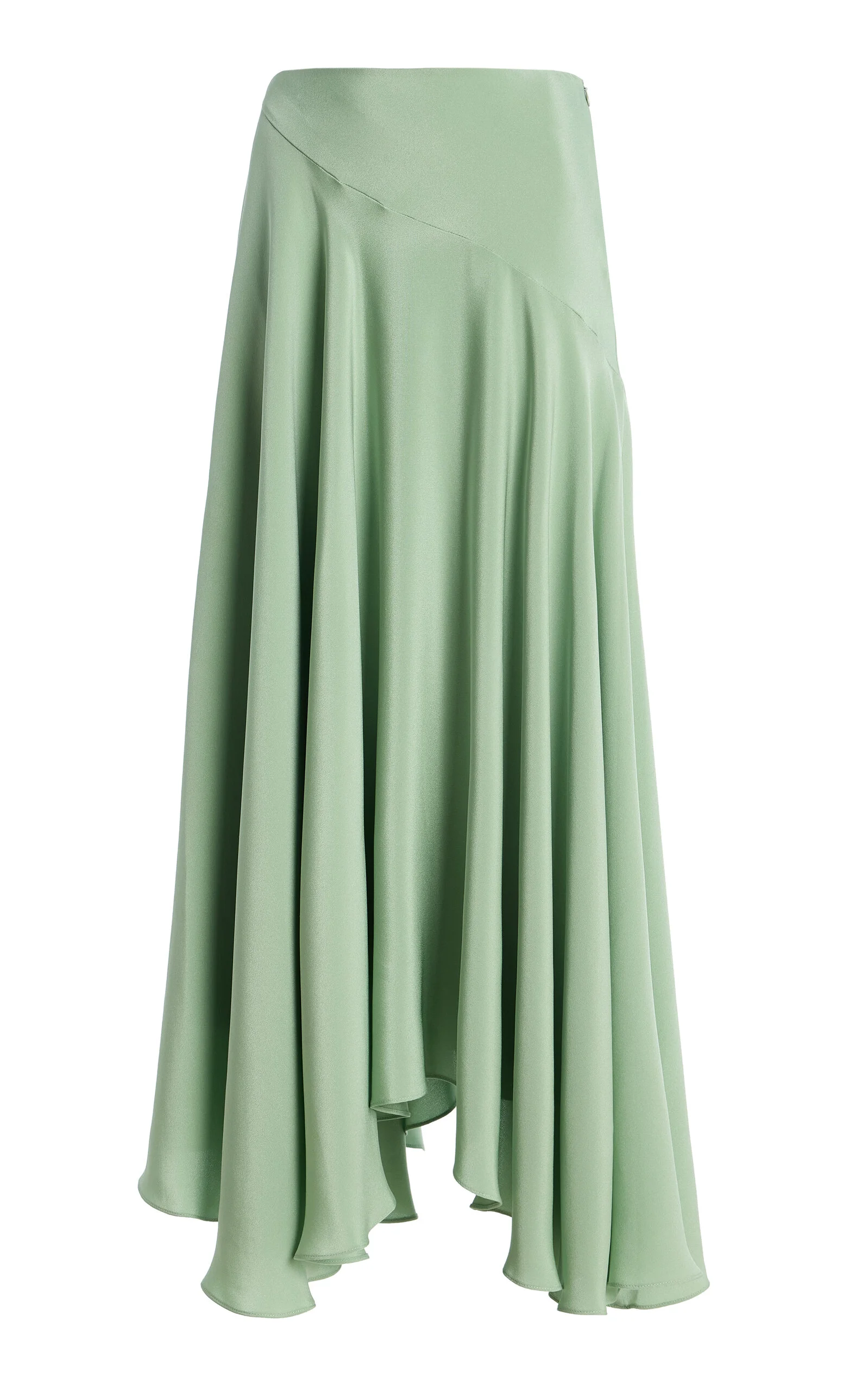 Exclusive Bias Silk-Crepe Midi Skirt - 1