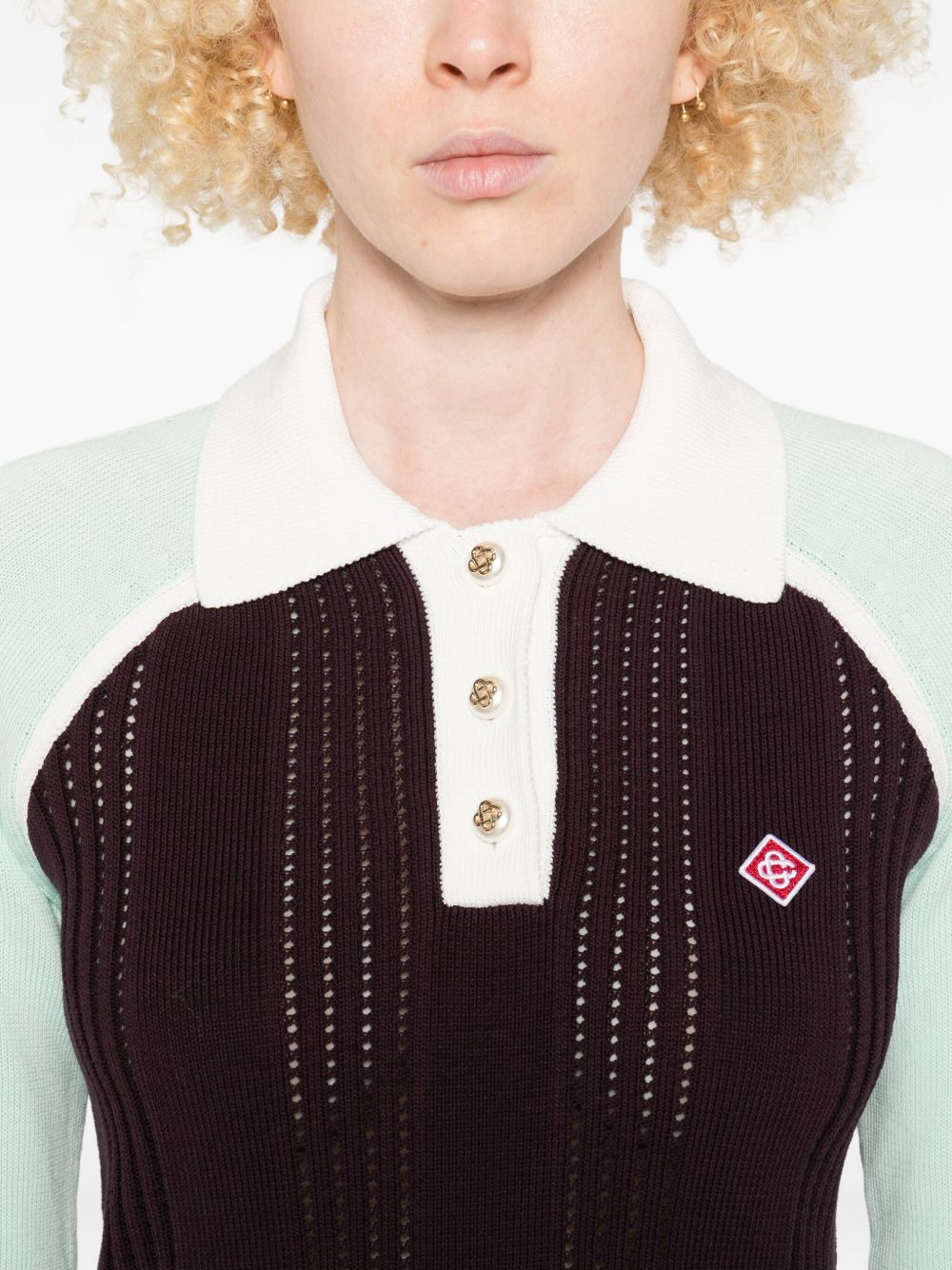 colourblock polo top - 5
