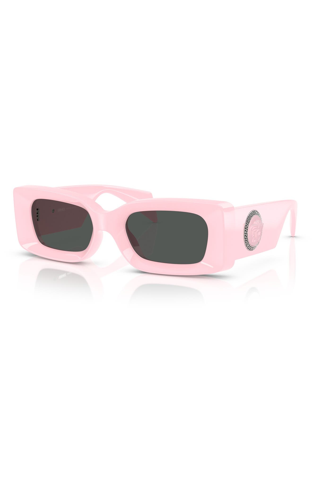 Versace 52mm Rectangular Sunglasses in Pink at Nordstrom - 2