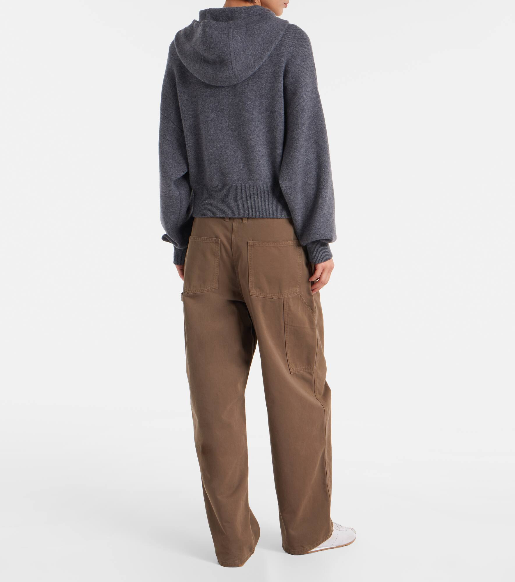 Lilia hooded cashmere zip-up sweater - 3