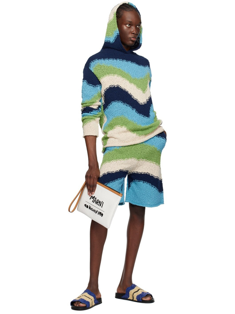 Marni Blue Intarsia Shorts outlook