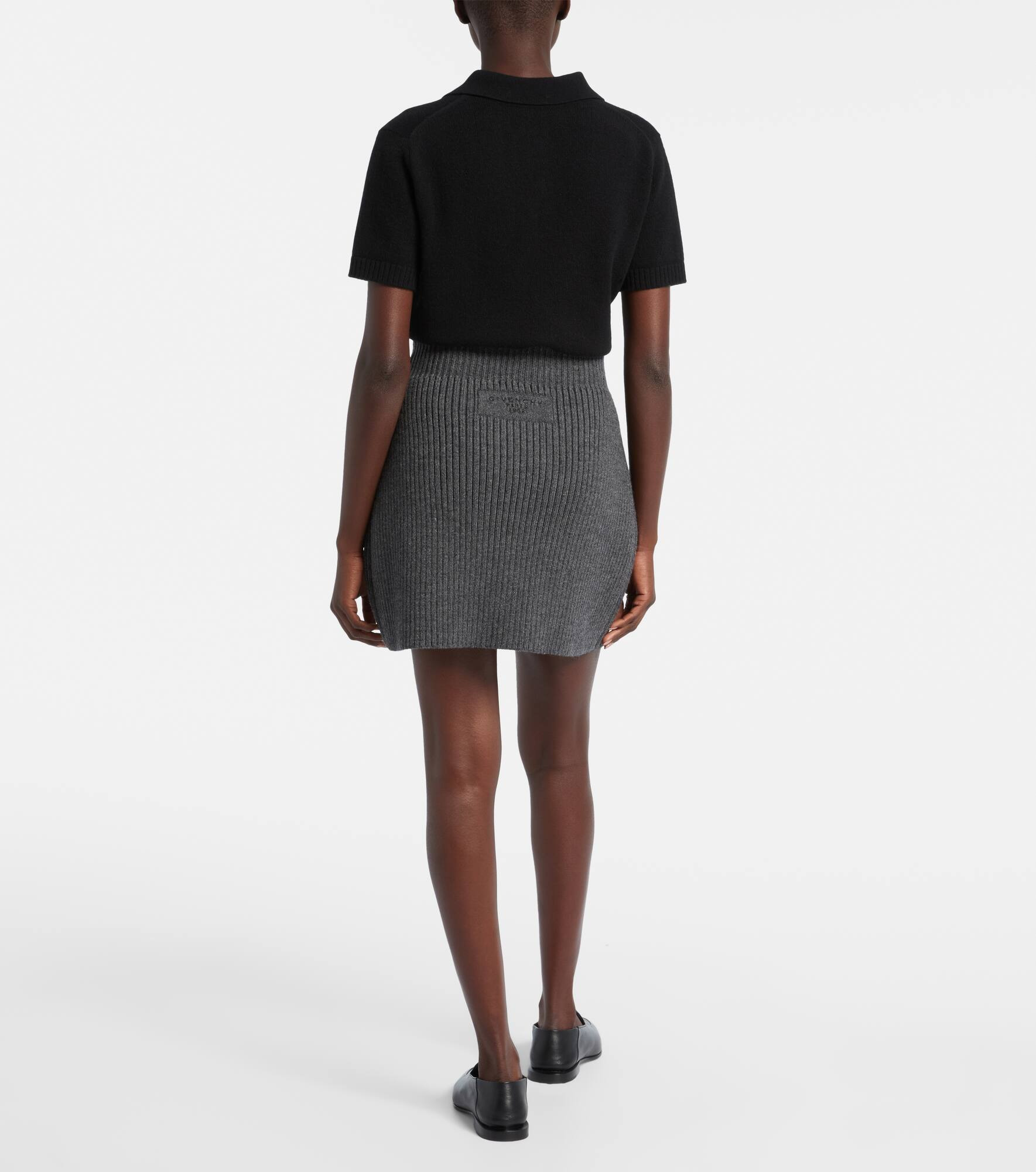 Ribbed-knit wool and alpaca-blend miniskirt - 3