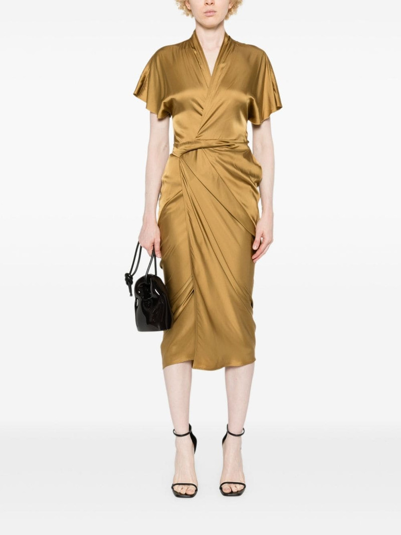 Rick Owens Wrap midi dress outlook