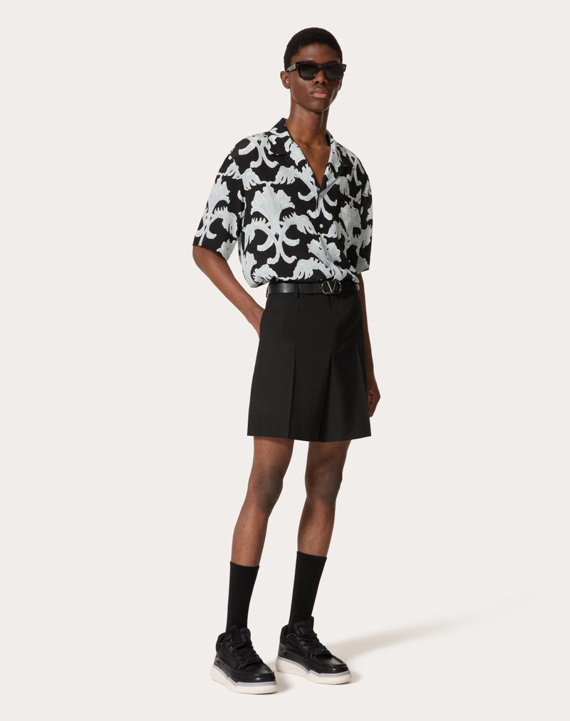 Valentino METAMORPHOS WALL PRINT SILK BOWLING SHIRT outlook