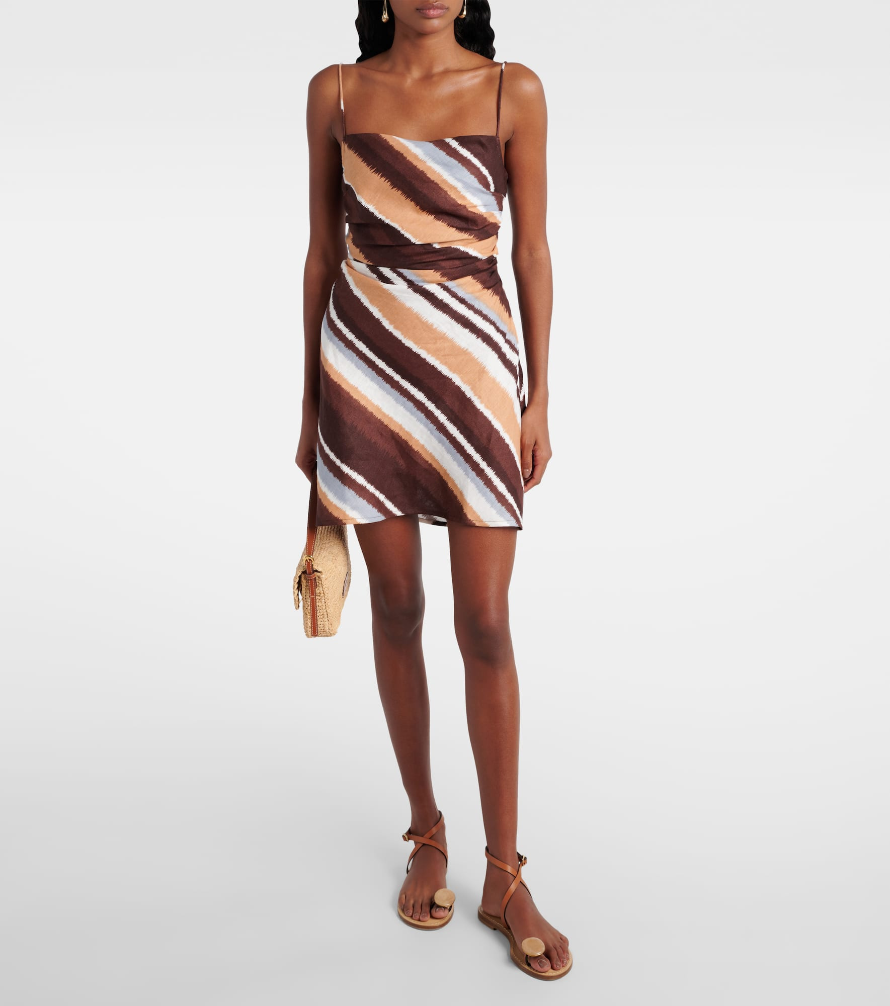 Maryse striped linen minidress - 2