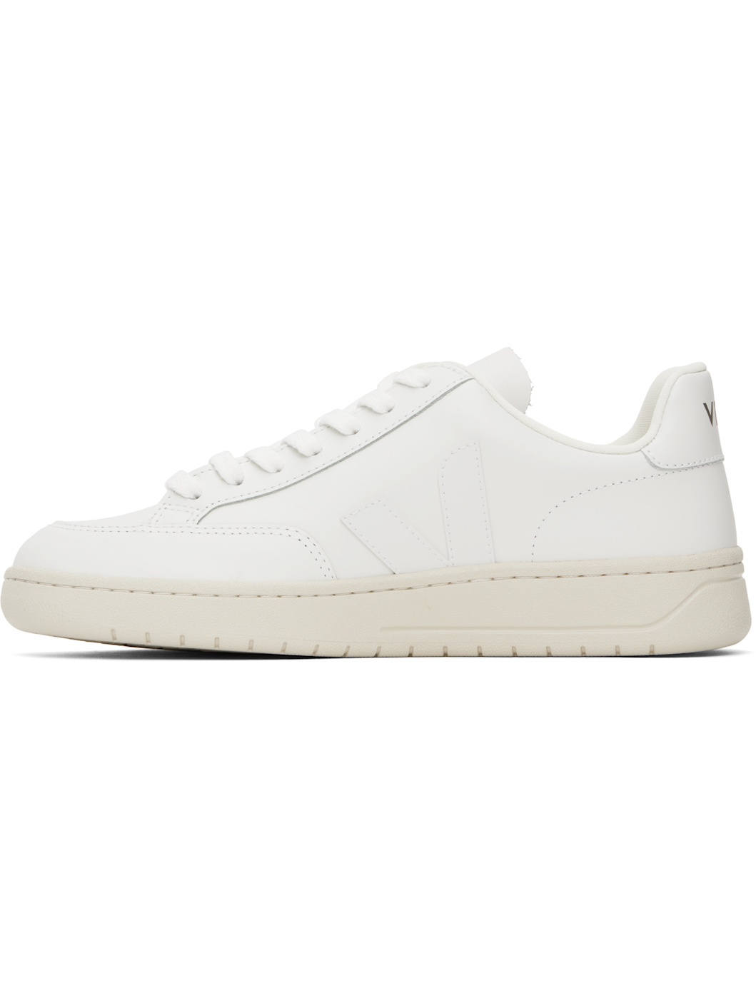 White V-12 Leather Sneakers - 3