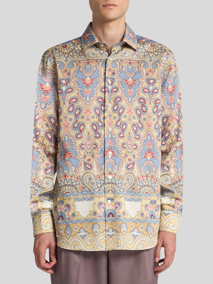 SHIRT WITH DECORATIVE PLACED PRINT - 2