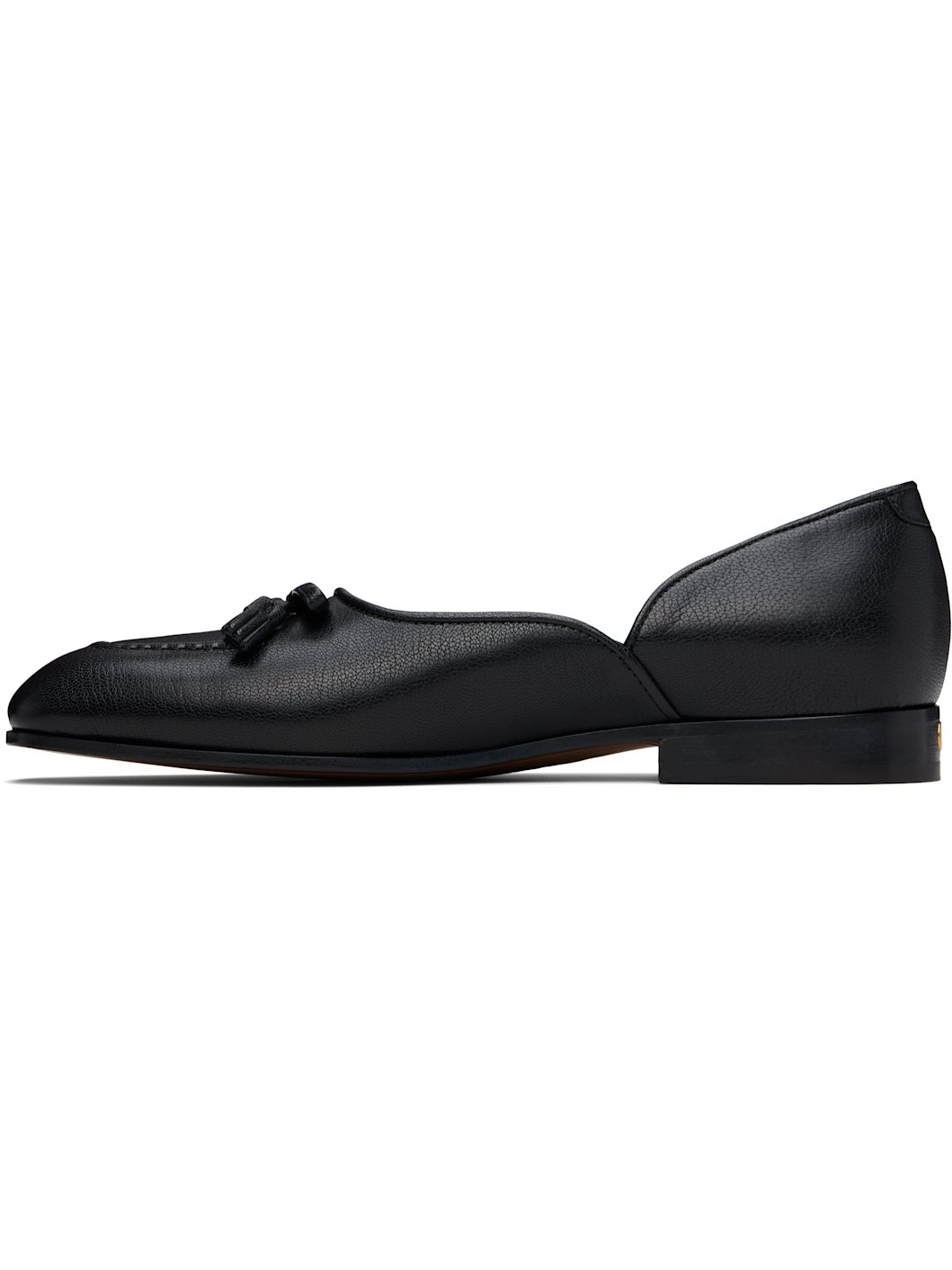 Black Square Toe Loafers - 3