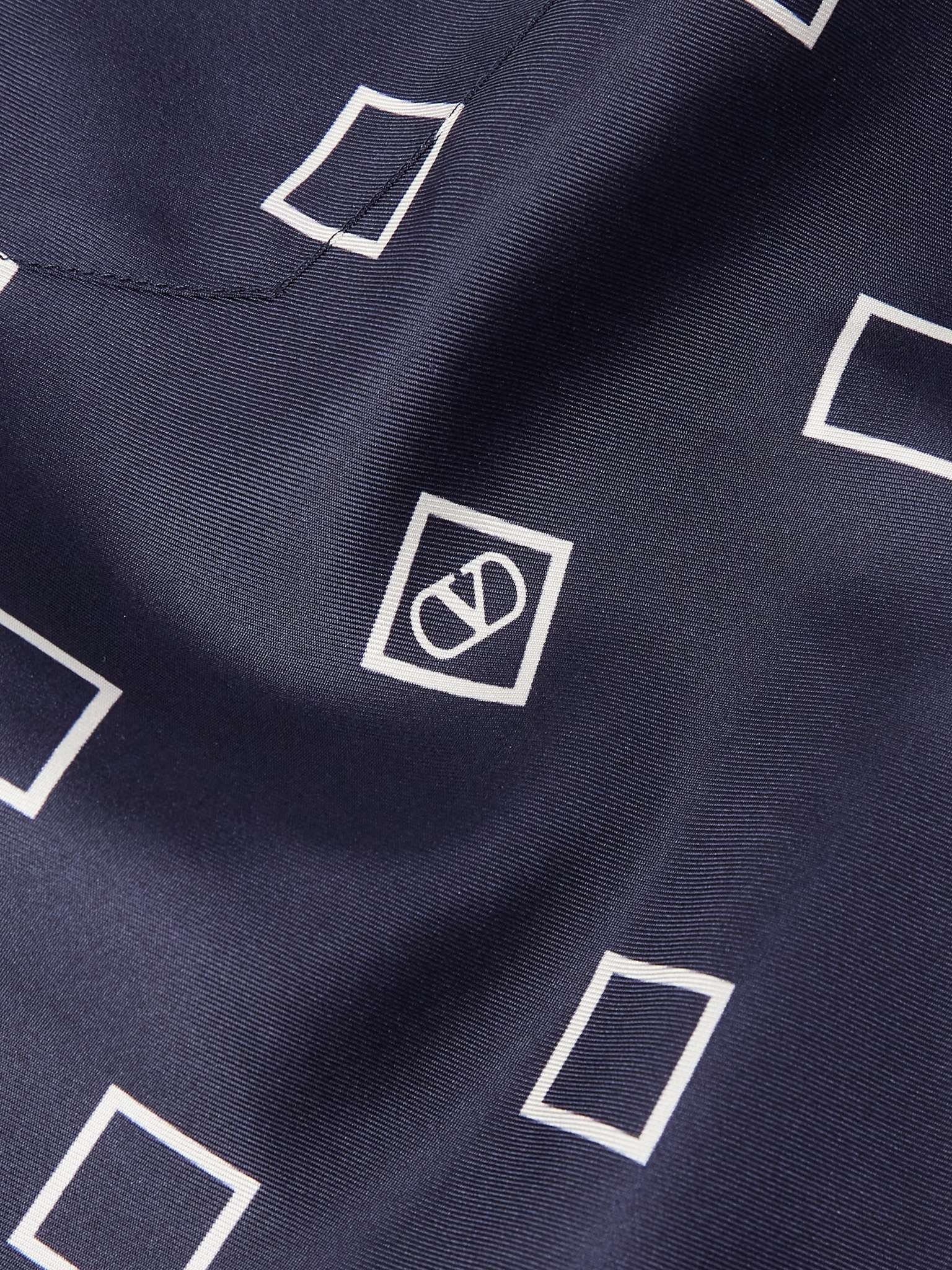 Camp-Collar Printed Silk-Twill Shirt - 4