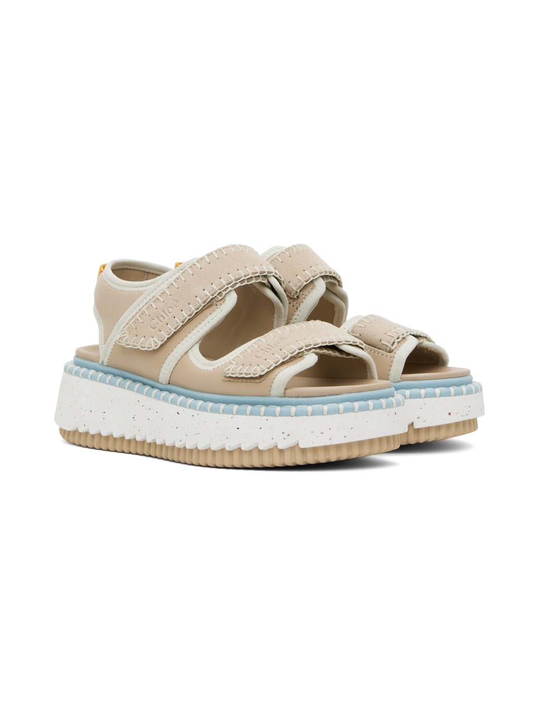 Beige & Blue Lilli Sandals - 4