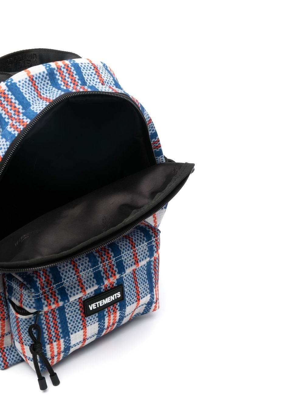 plaid-pattern backpack - 5