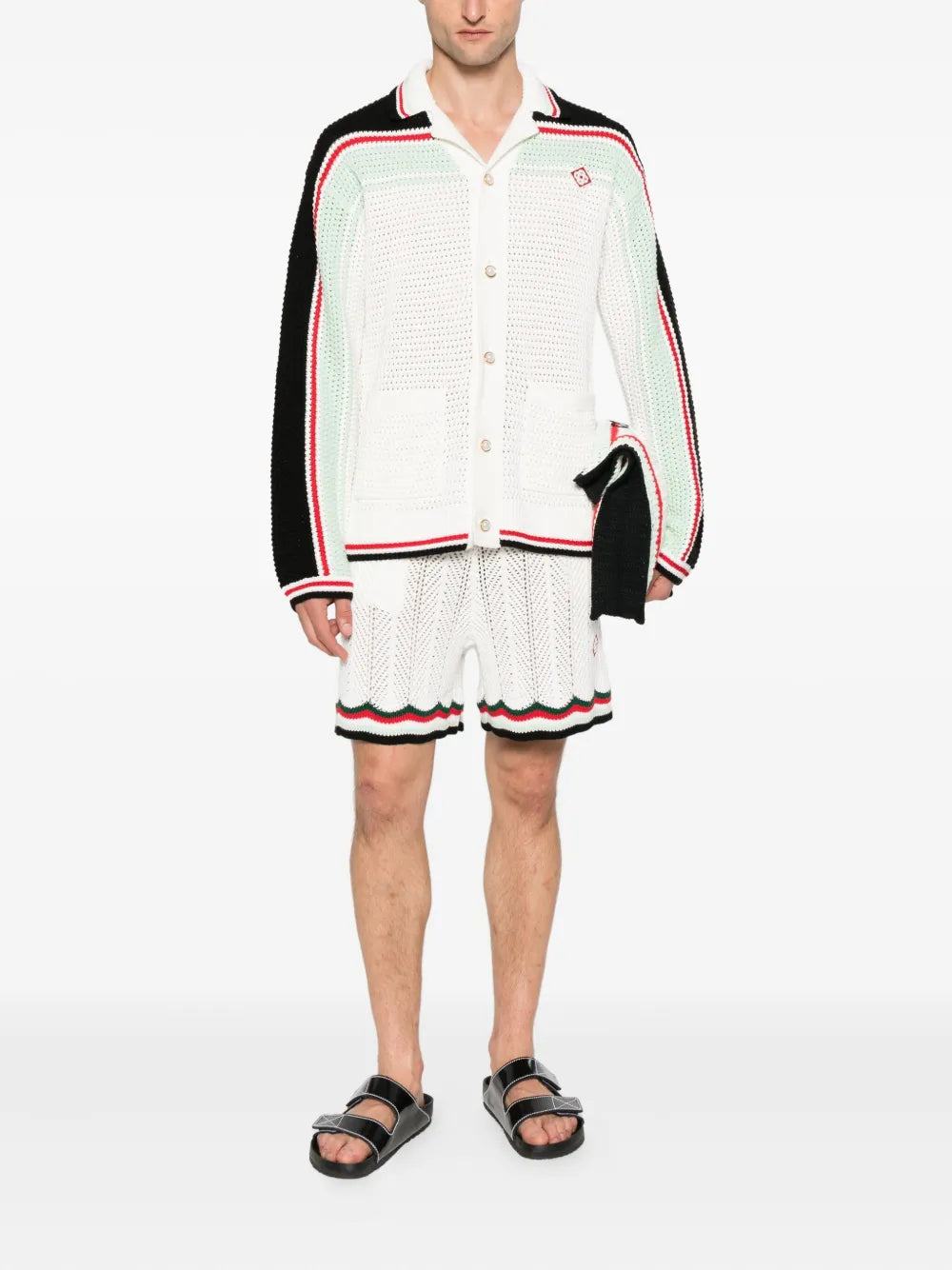 Casablanca Men Cardigan With Striped Details - 2