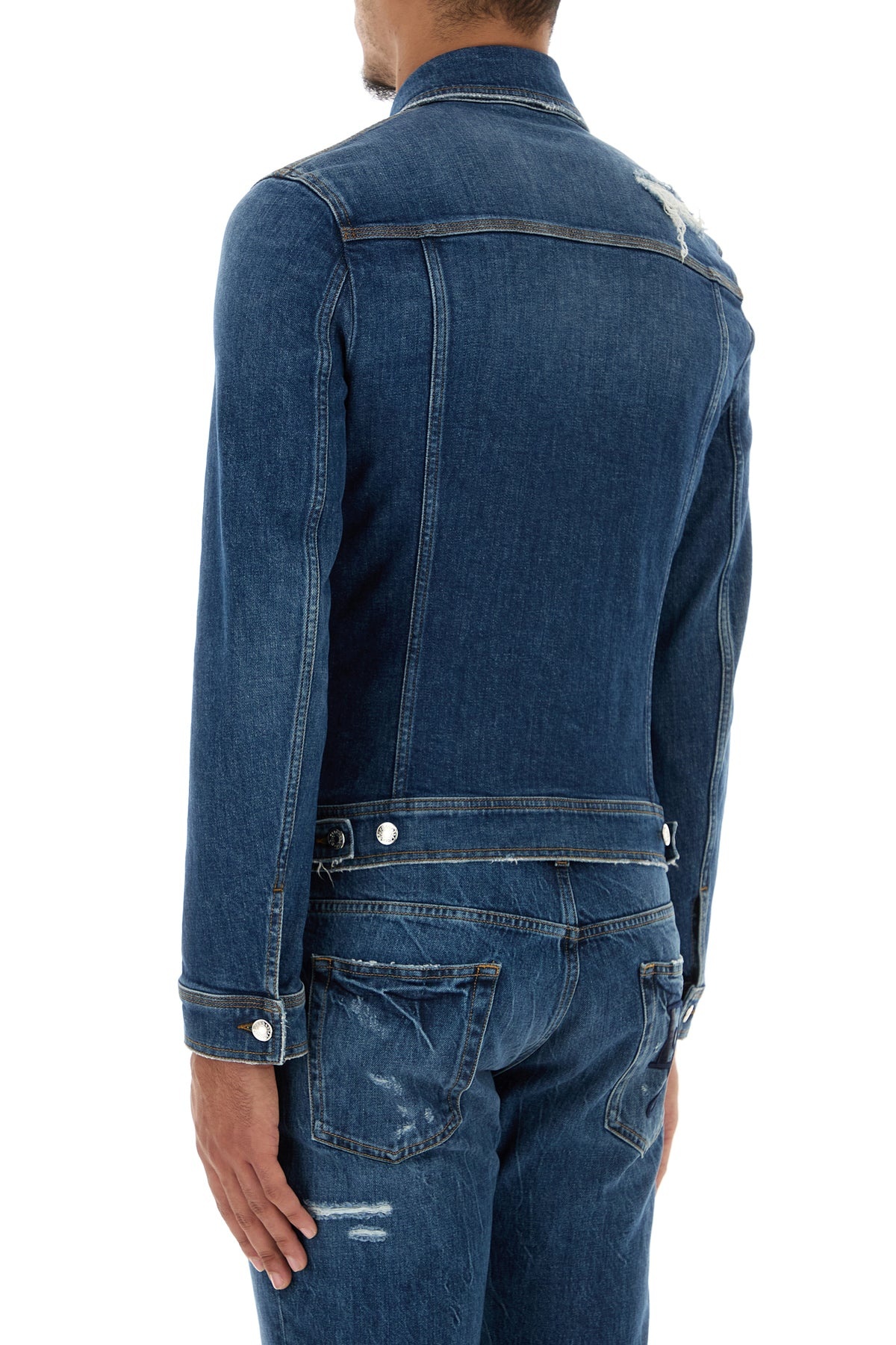 Stretch denim jacket - 4