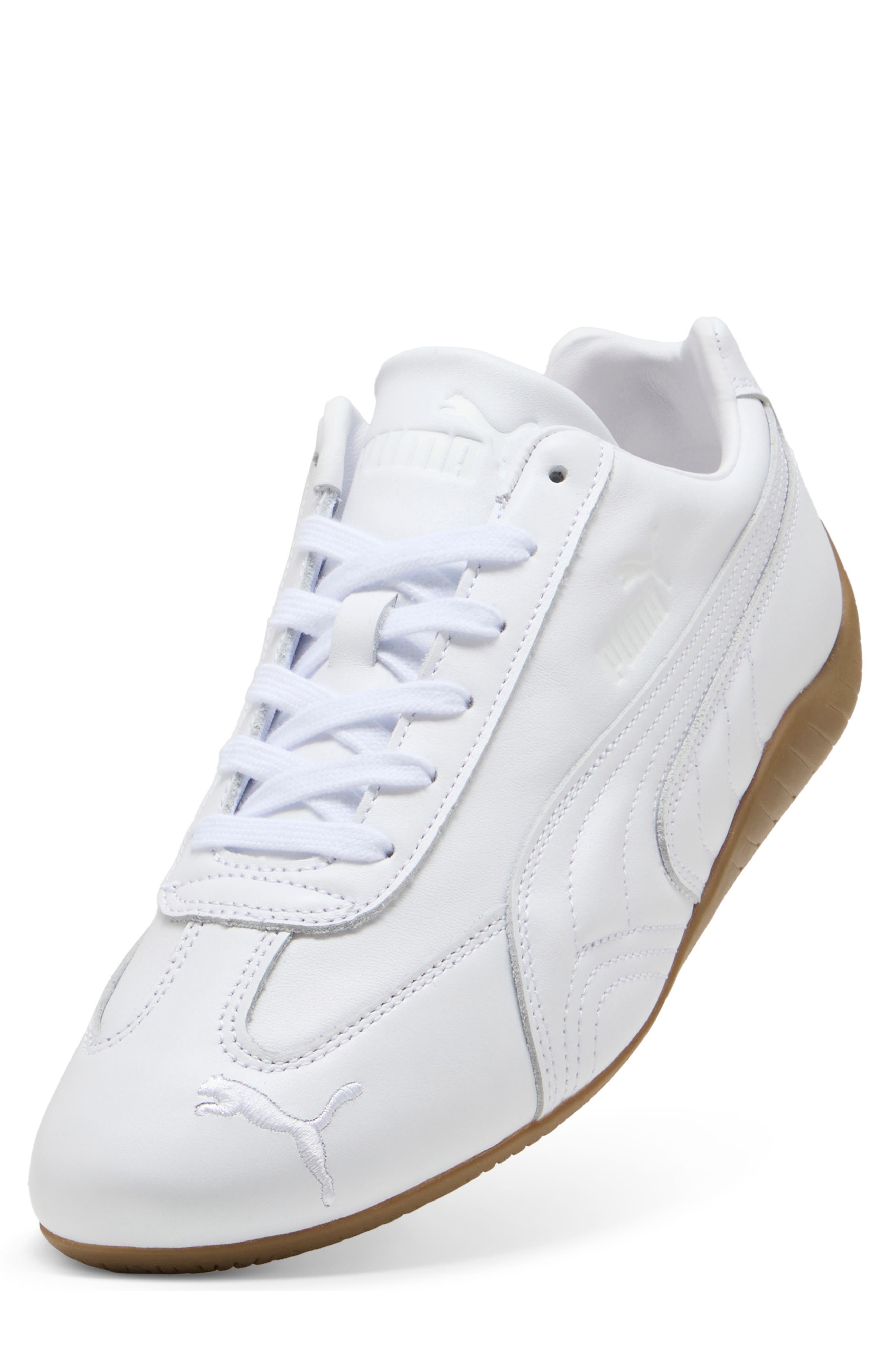 PUMA Speedcat Leather Sneaker in Puma White at Nordstrom - 9