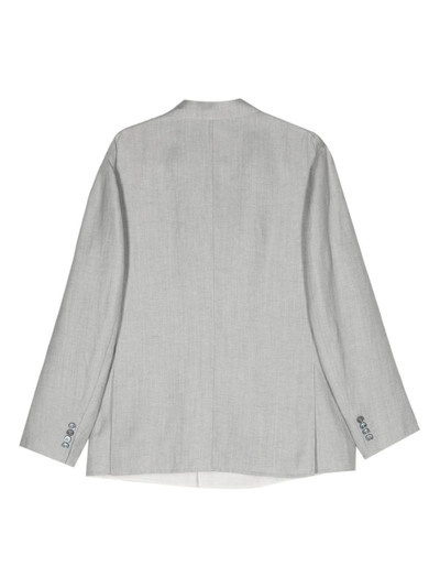 Brioni double-breasted linen blend blazer outlook