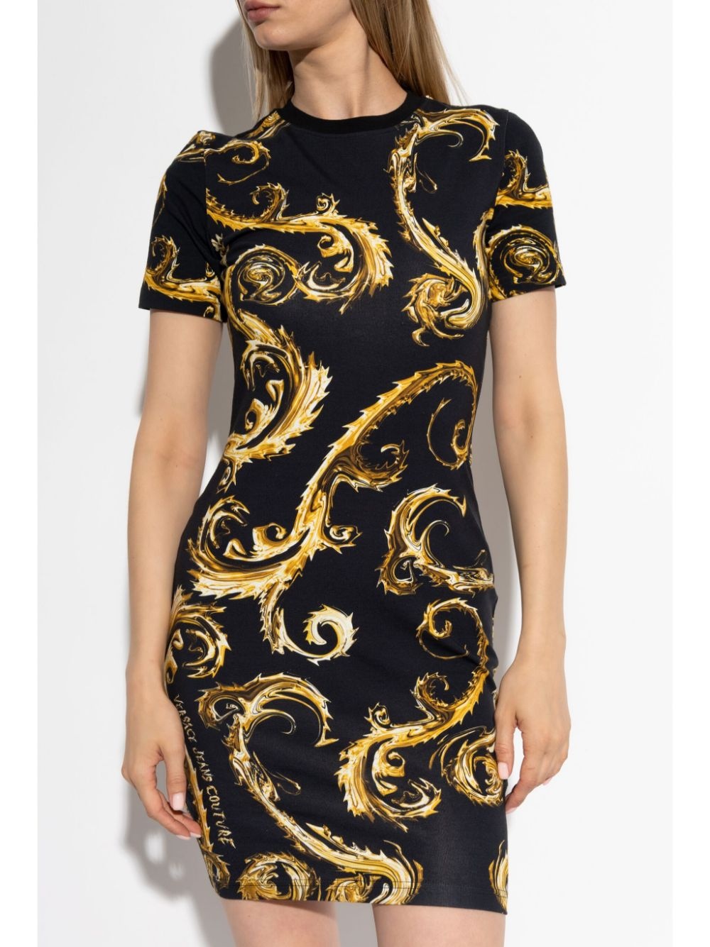 baroque-print t-shirt dress - 3